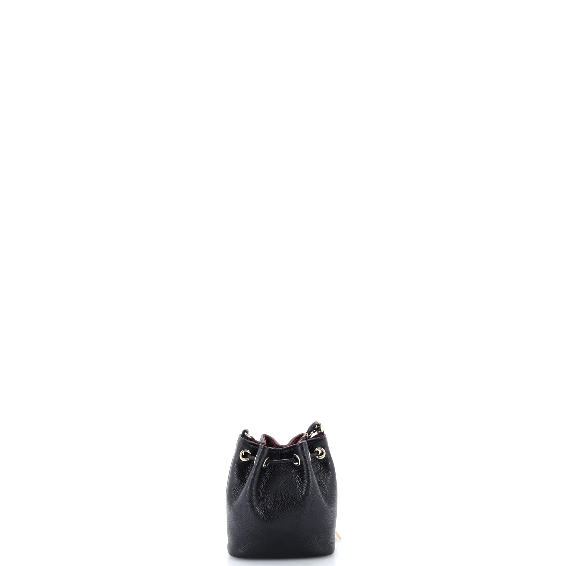 Business Affinity Drawstring Bucket Bag Quilted Caviar Mini - Image 3