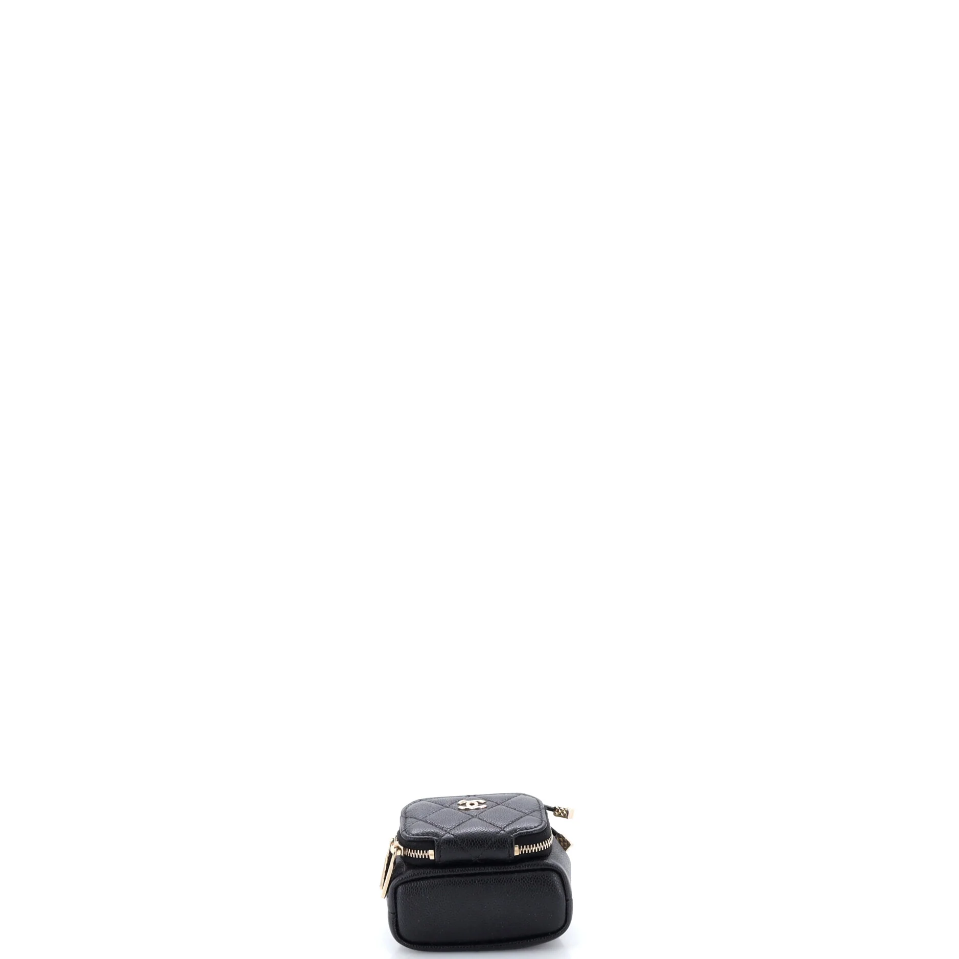 Business Affinity Drawstring Bucket Bag Quilted Caviar Mini - Image 4