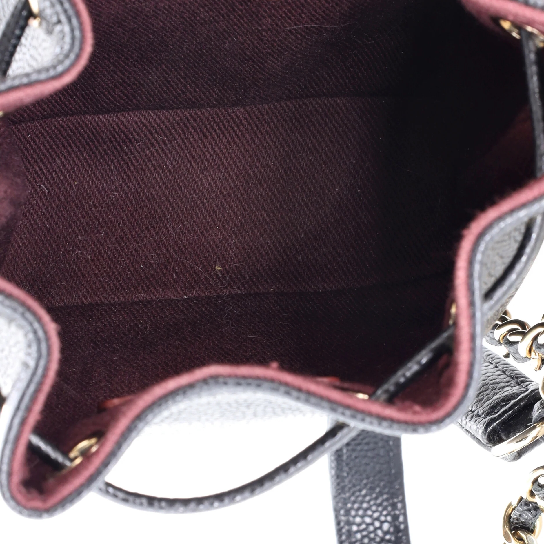 Business Affinity Drawstring Bucket Bag Quilted Caviar Mini - Image 5