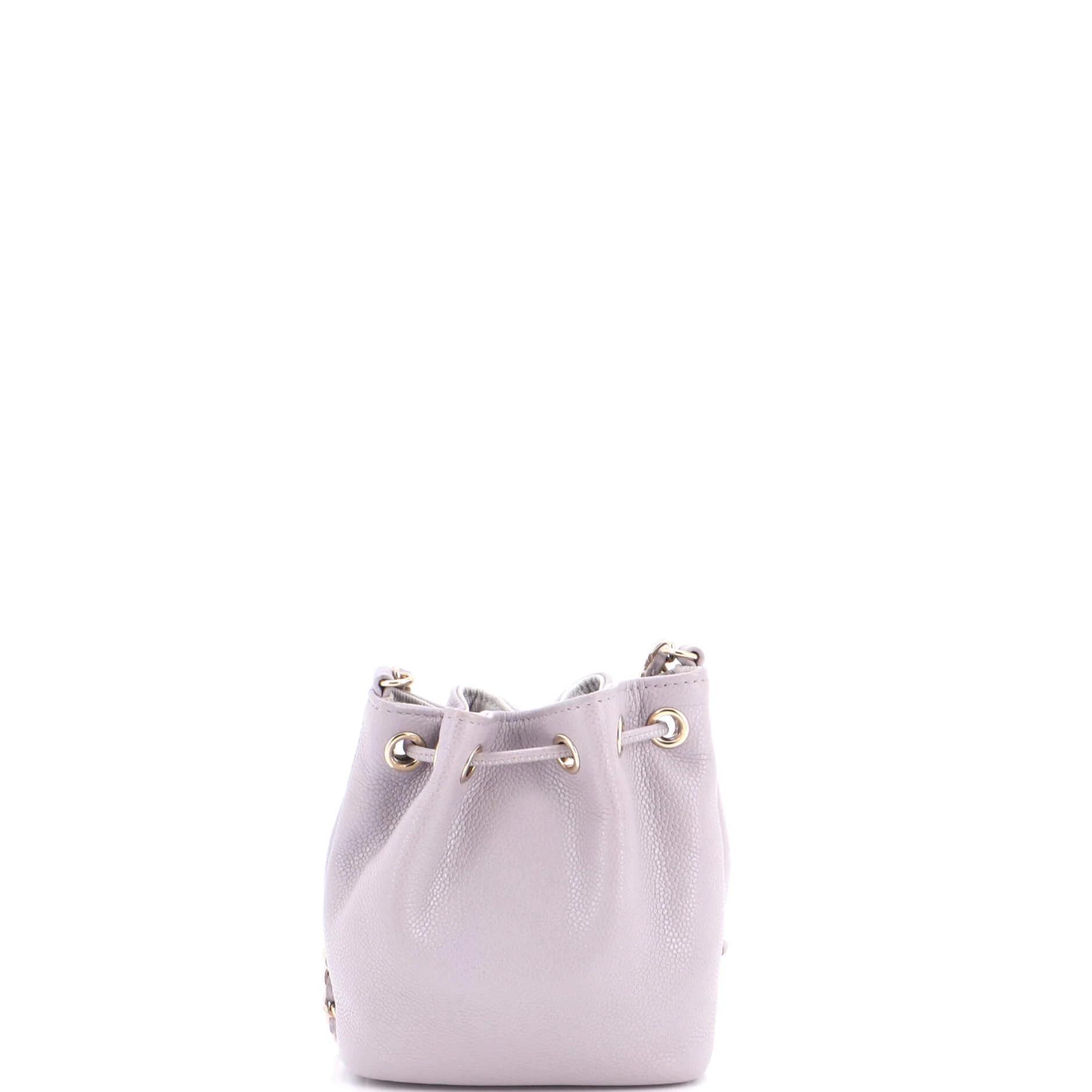 Business Affinity Drawstring Bucket Bag Quilted Caviar Mini - Image 3
