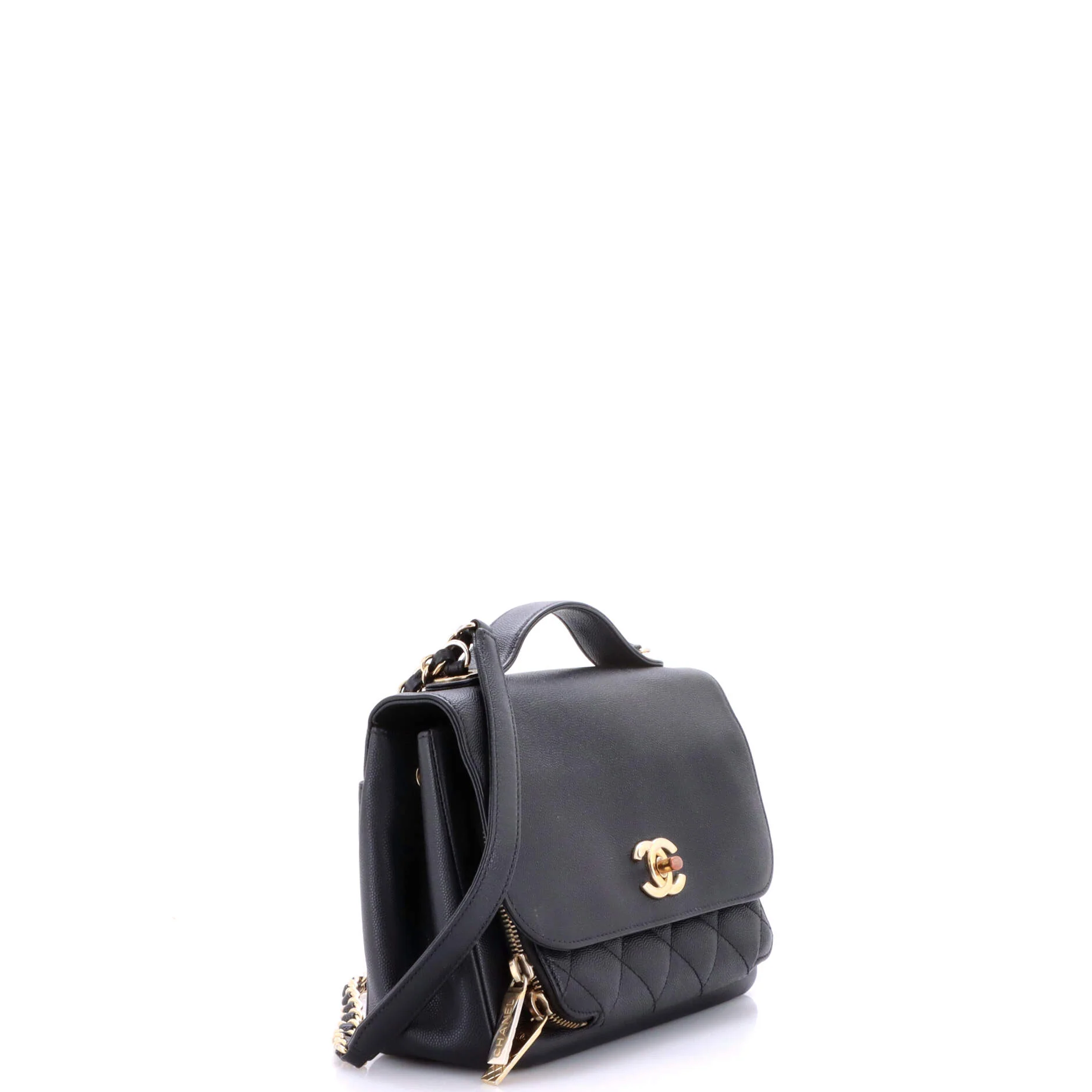 Business Affinity Flap Bag Quilted Caviar Small - Image 2