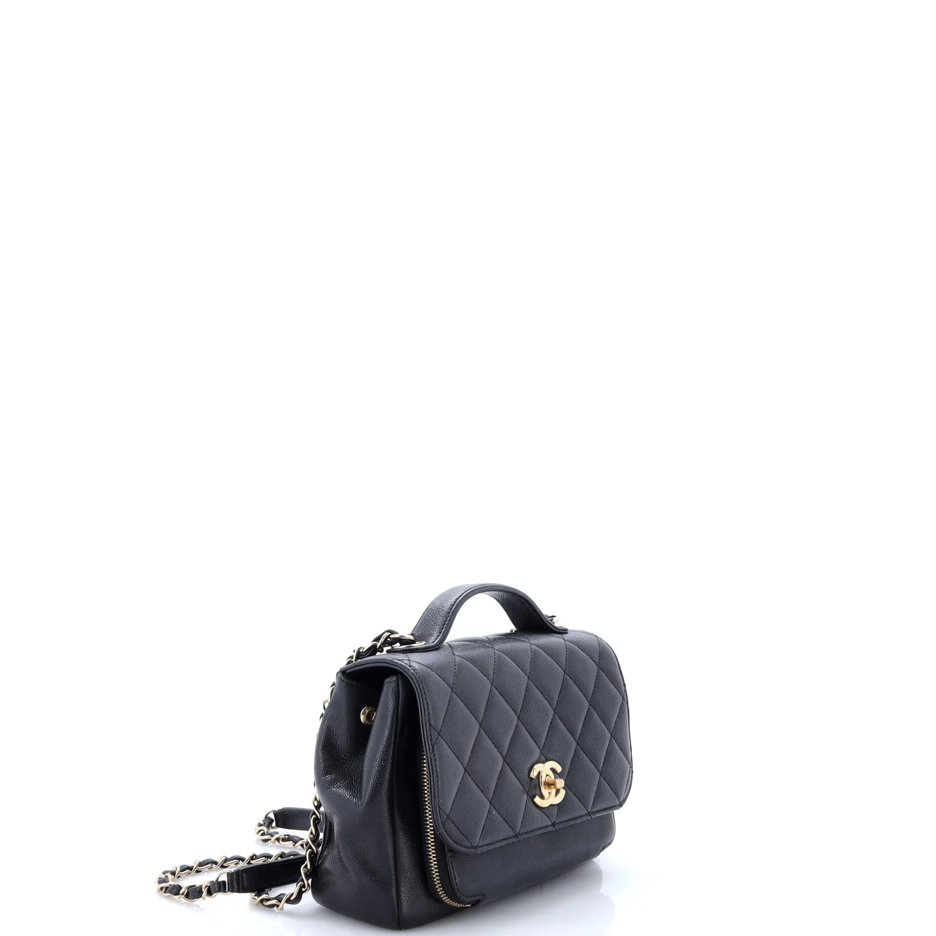 Business Affinity Flap Bag Quilted Caviar Small - Image 2