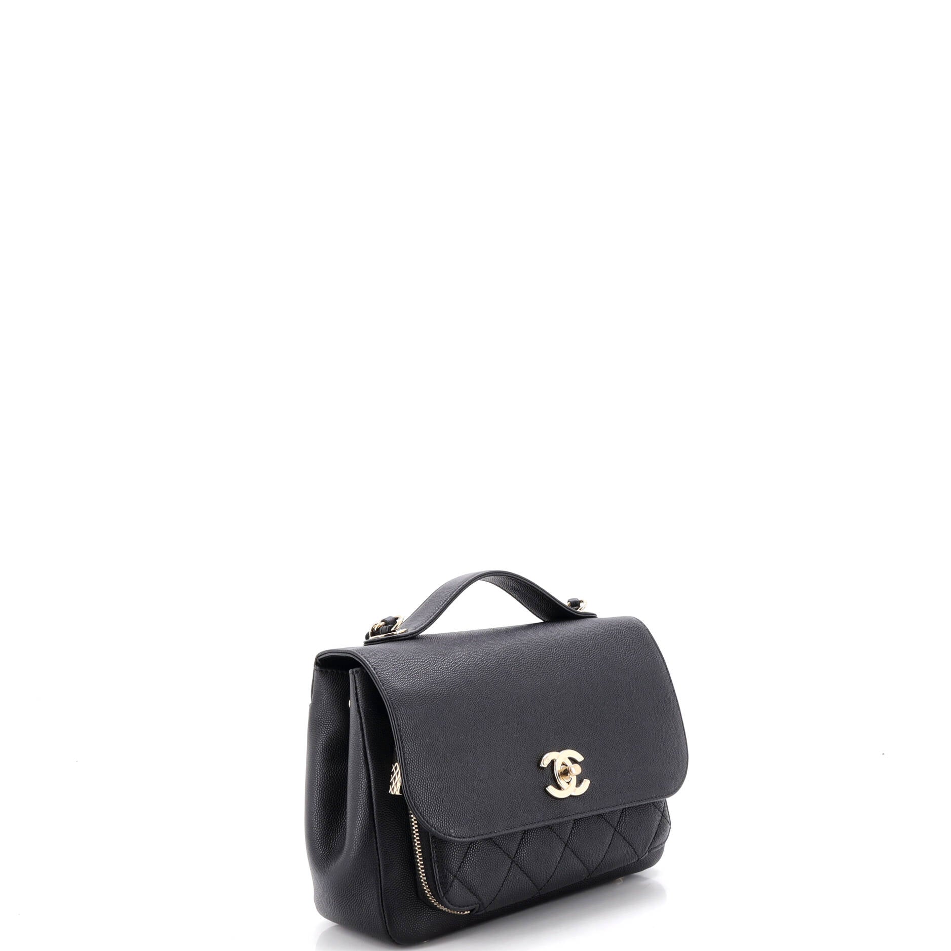 Business Affinity Flap Bag Quilted Caviar Small - Image 3
