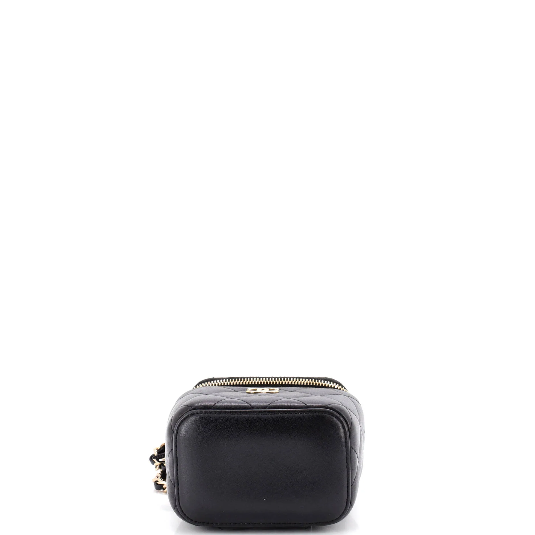 Camellia Bow Vanity Case with Chain Quilted Lambskin Mini - Image 4