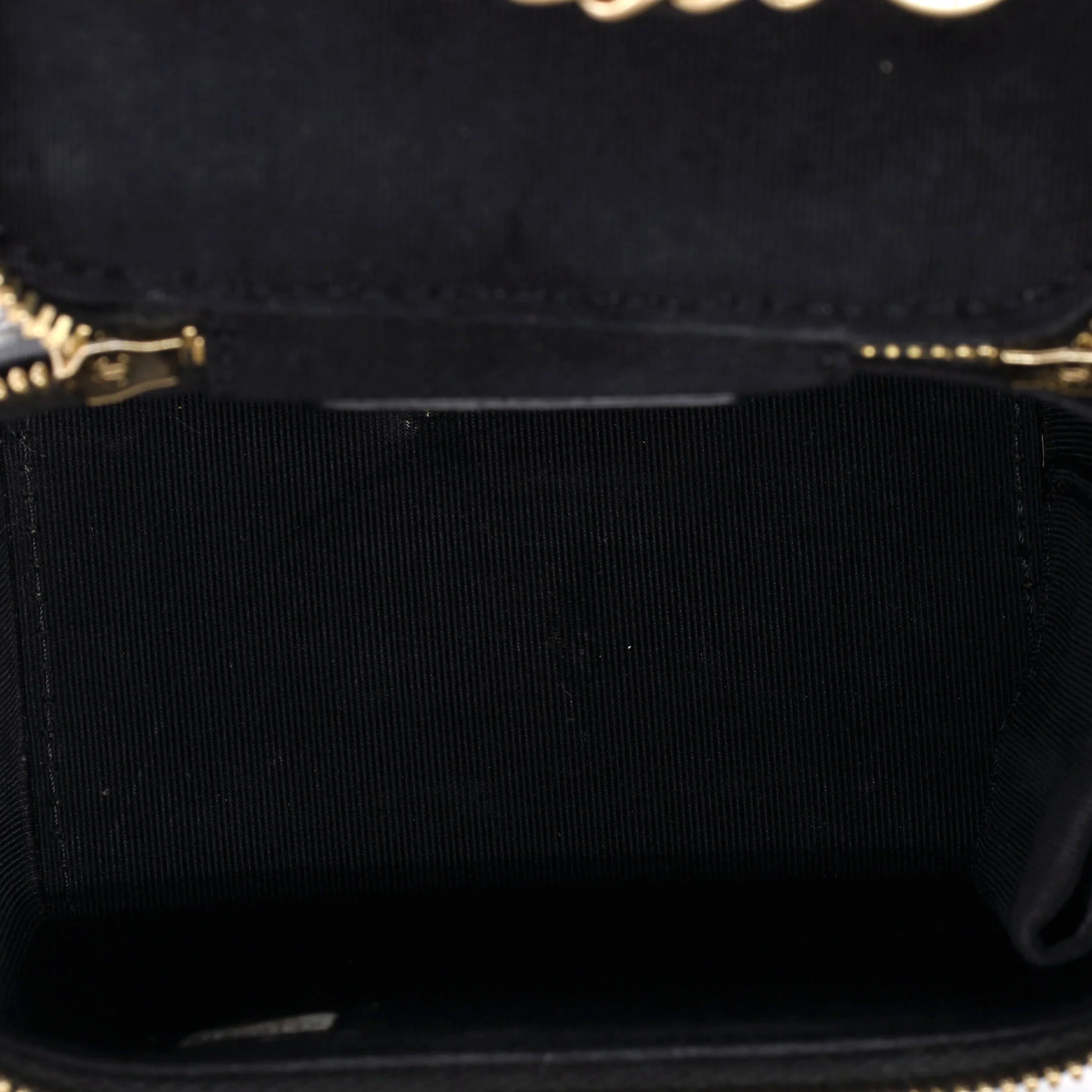 Camellia Bow Vanity Case with Chain Quilted Lambskin Mini - Image 5
