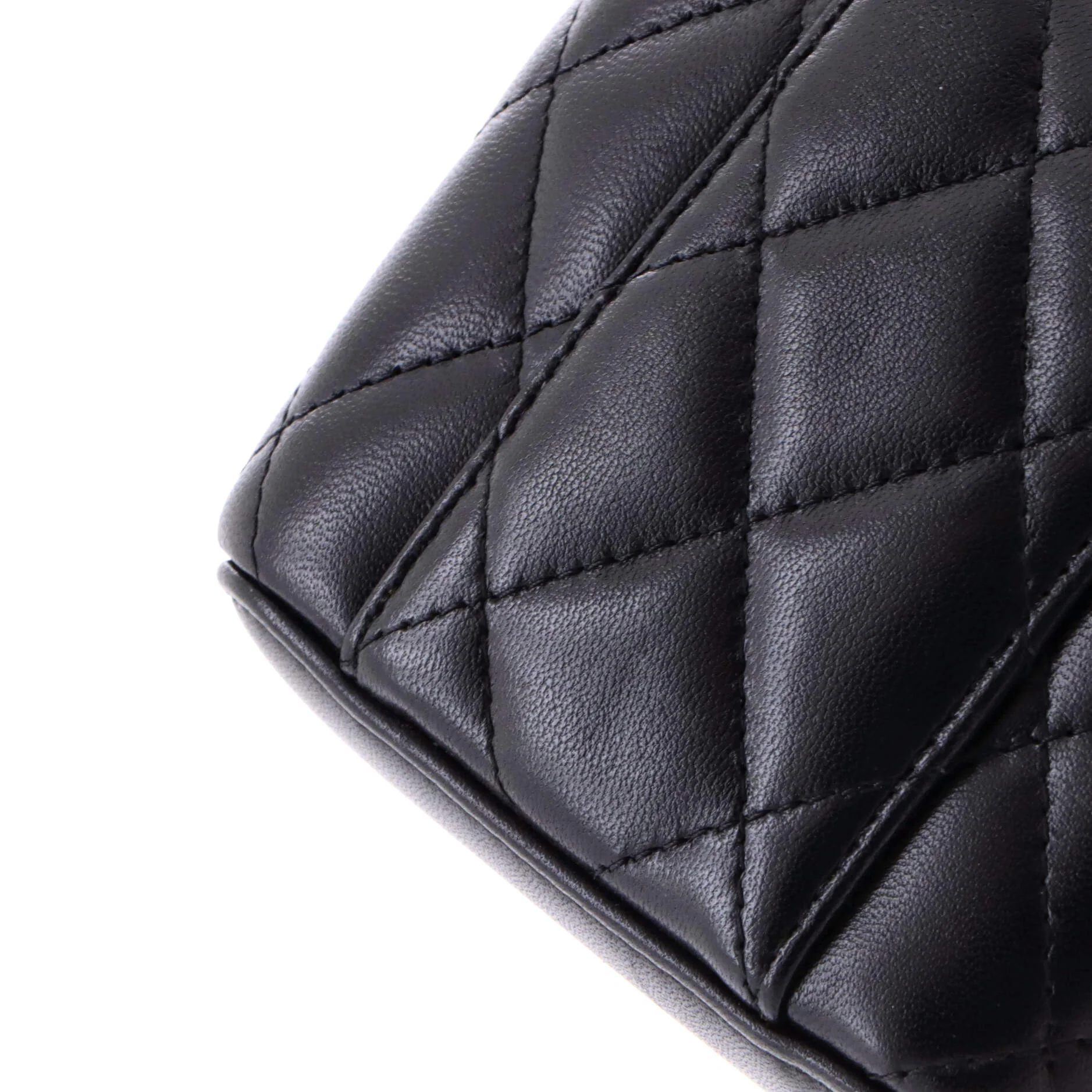 Camellia Bow Vanity Case with Chain Quilted Lambskin Mini - Image 7