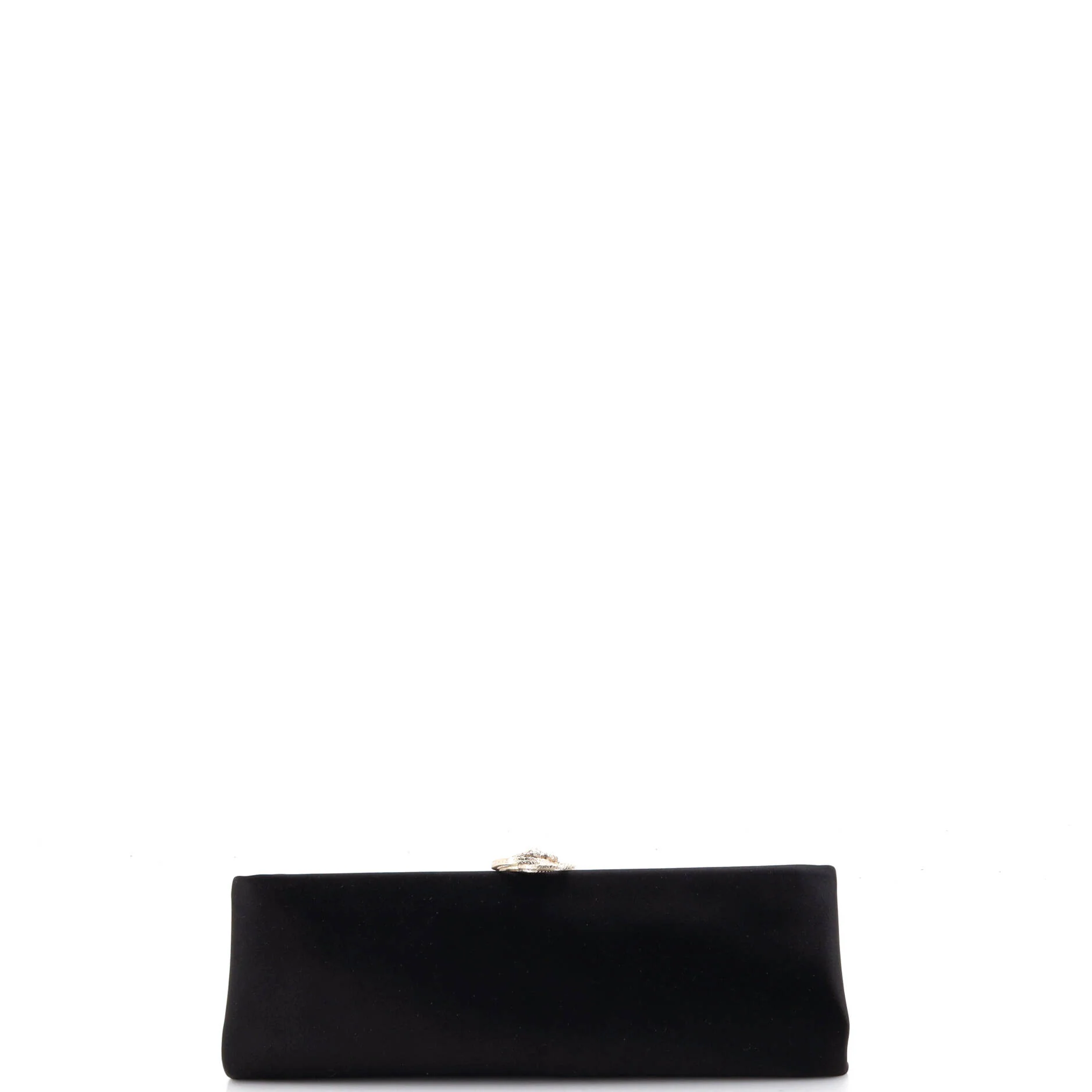 Camellia Clasp Clutch Satin with Crystals Long - Image 4
