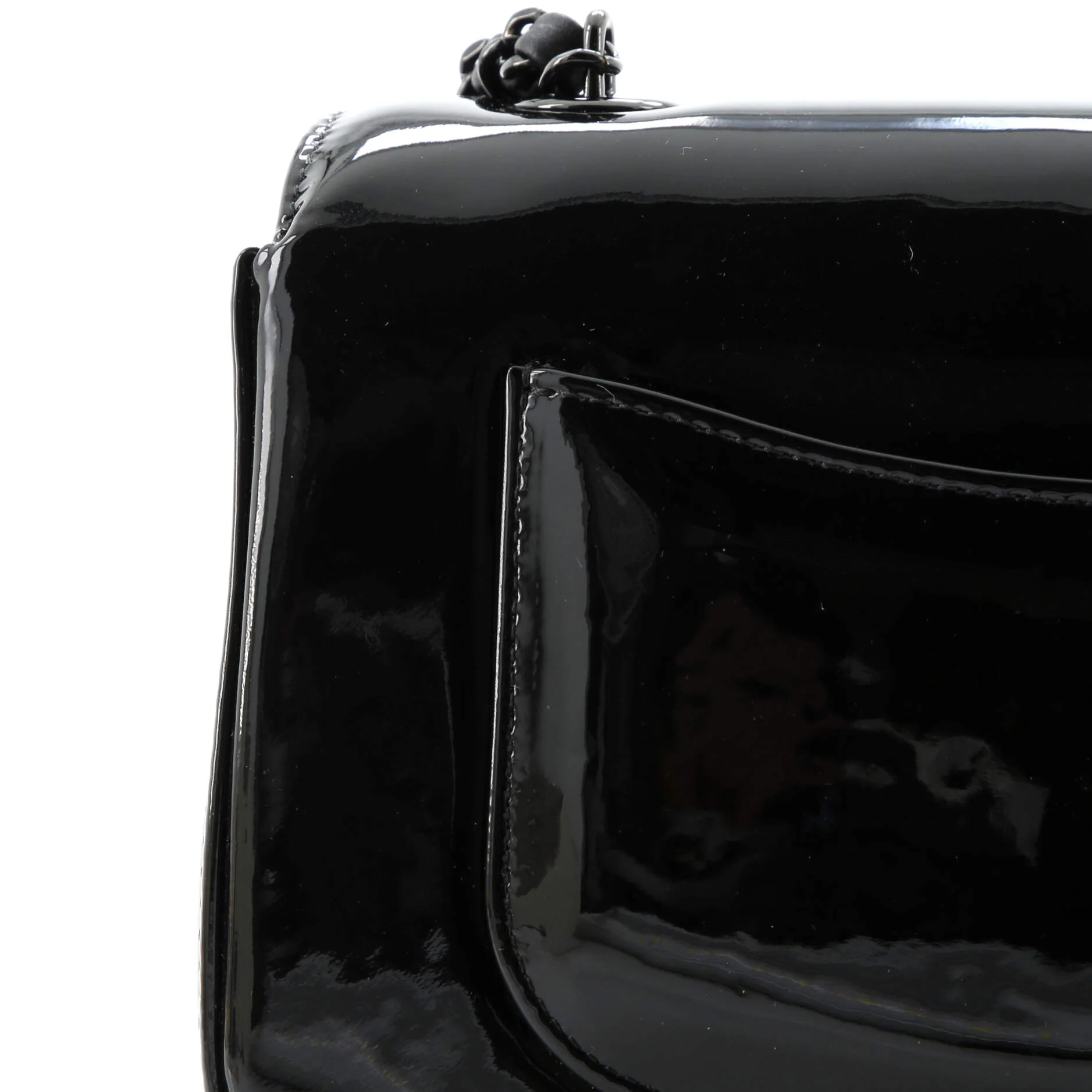 Camellia Flap Bag Patent Mini - Image 7