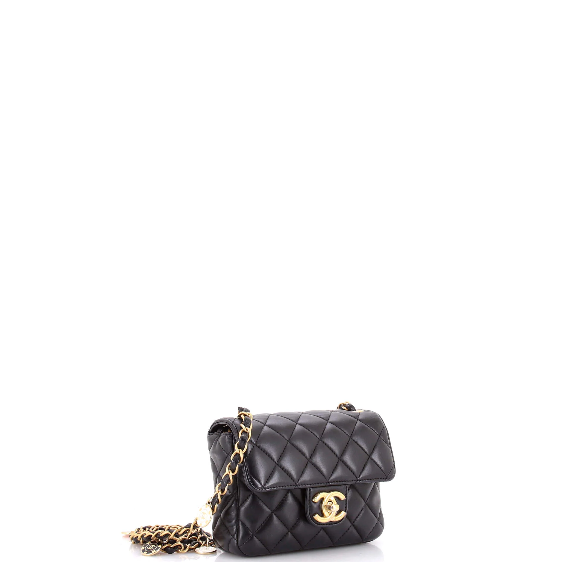 Casino Royale Charms Square Flap Bag Quilted Lambskin with Enamel Mini - Image 2