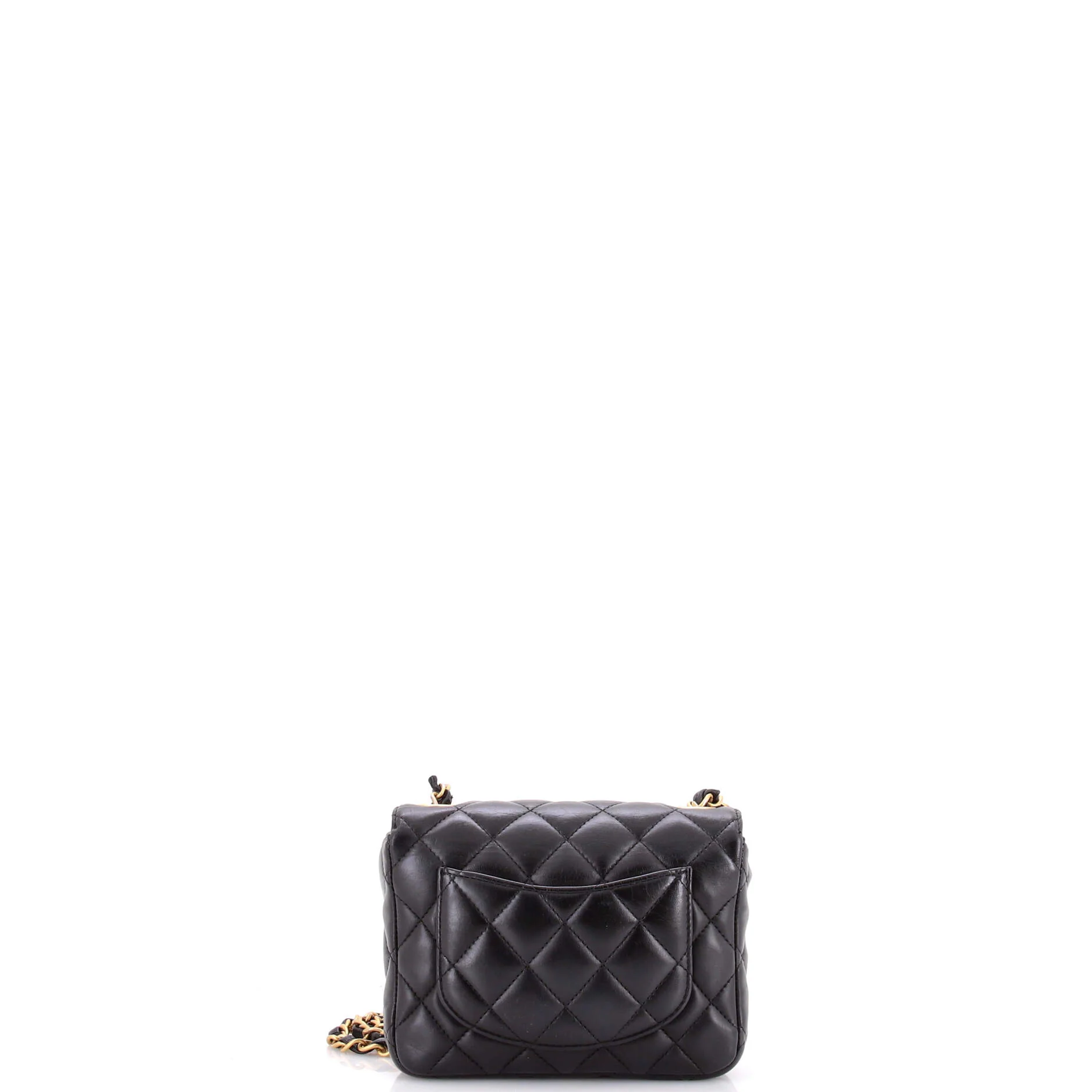 Casino Royale Charms Square Flap Bag Quilted Lambskin with Enamel Mini - Image 3