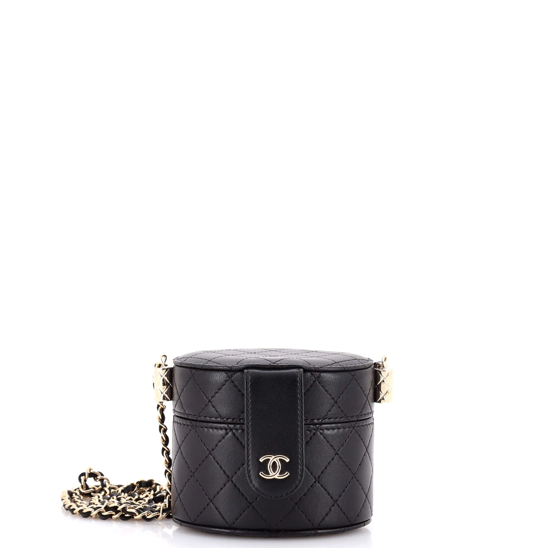 CC Allure Vanity Case with Chain Quilted Lambskin Mini
