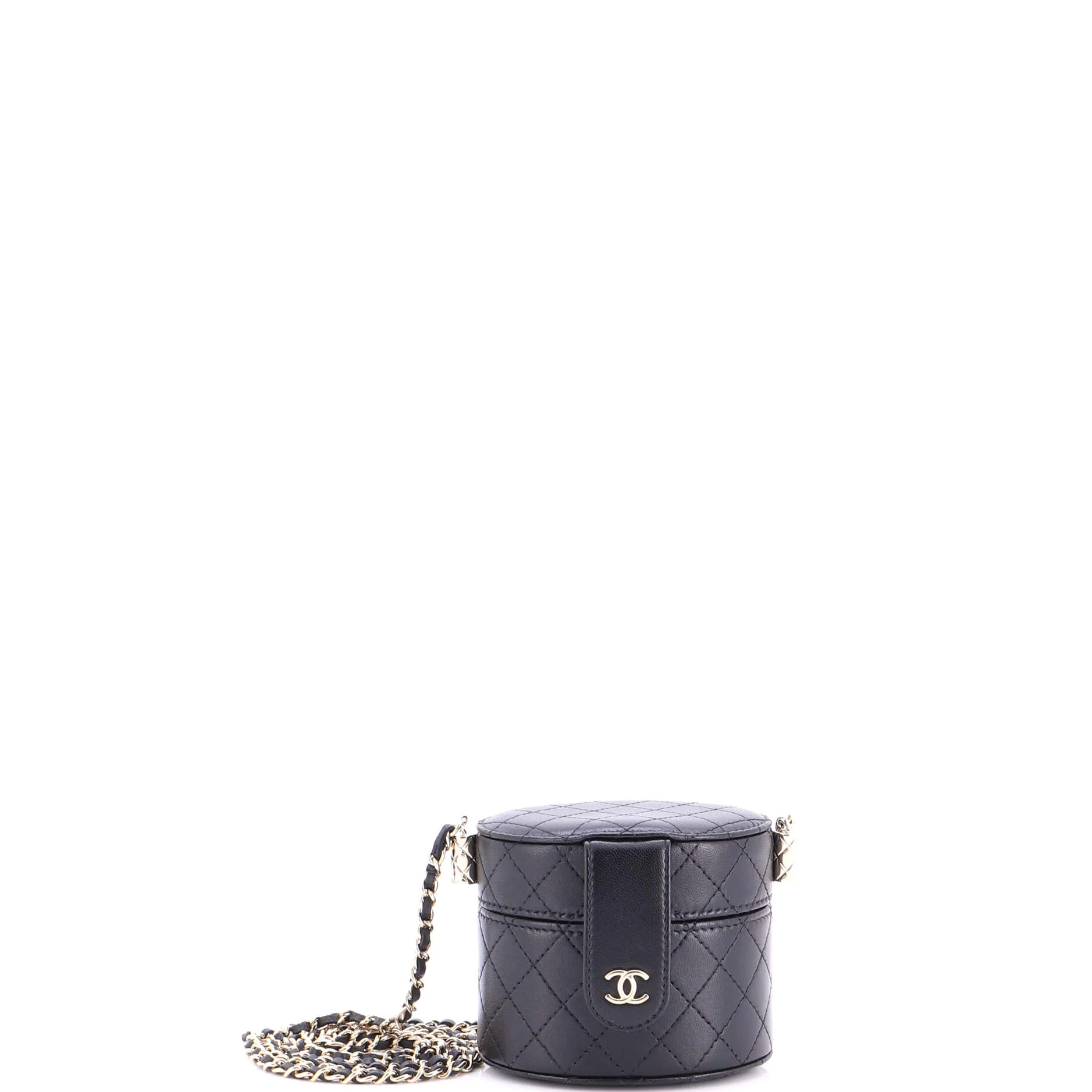 CC Allure Vanity Case with Chain Quilted Lambskin Mini
