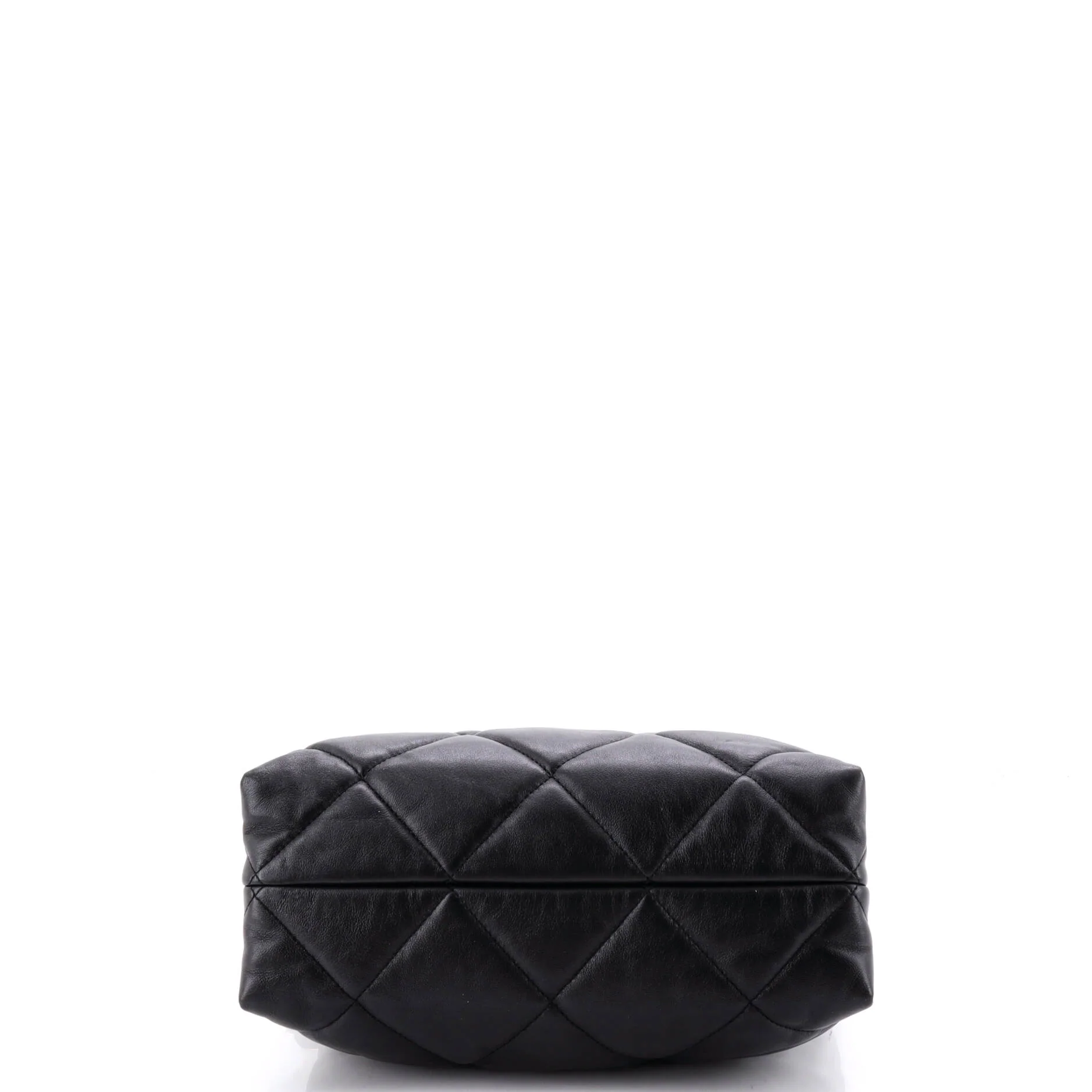 CC Bar Chain Handle Shopping Tote Quilted Lambskin Small - Image 4