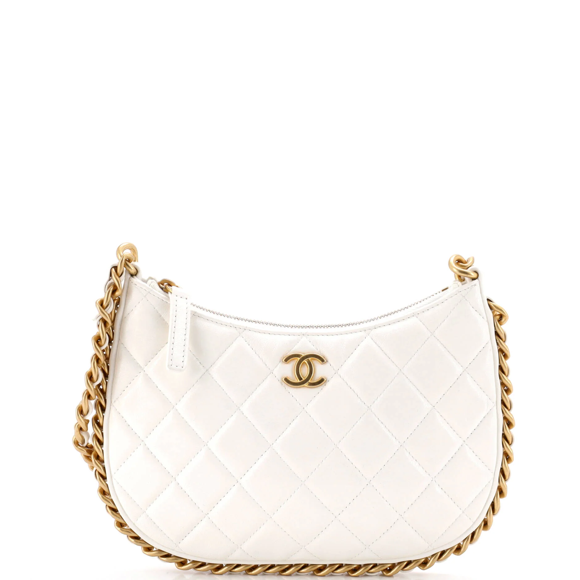 CC Chain Around Hobo Quilted Lambskin