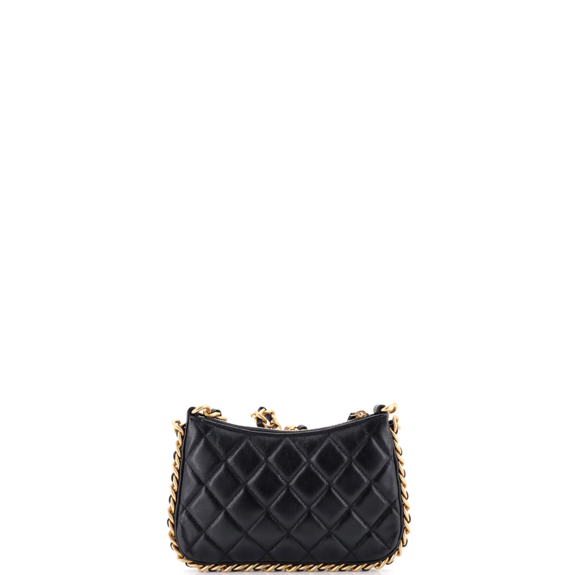 CC Chain Around Hobo Quilted Lambskin Mini - Image 3