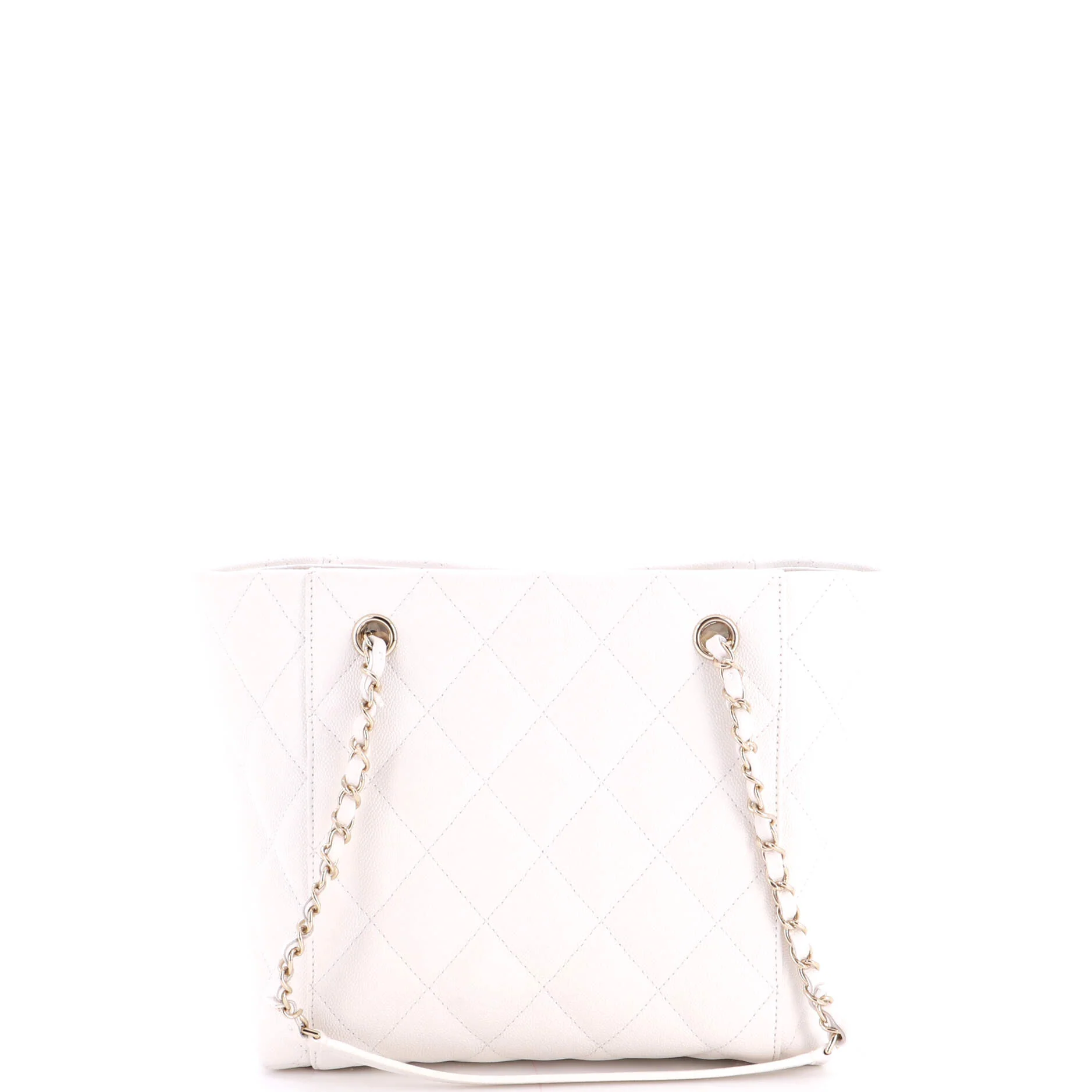 CC Daily Shopper Chain Tote Quilted Caviar Small - Image 4