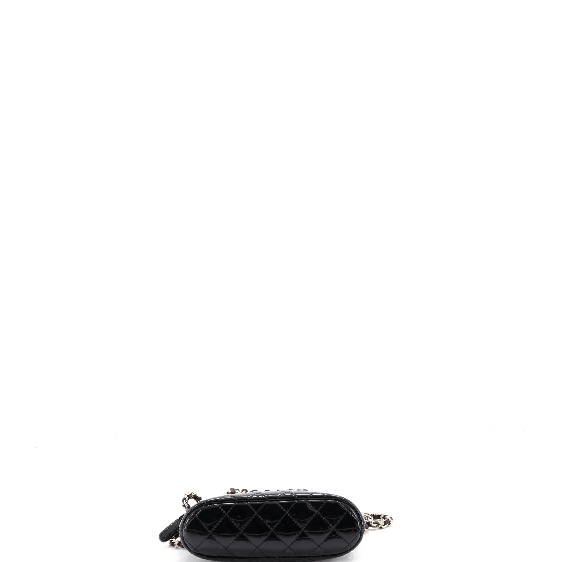 CC Dome Zip Crossbody Bag Quilted Patent Mini - Image 4