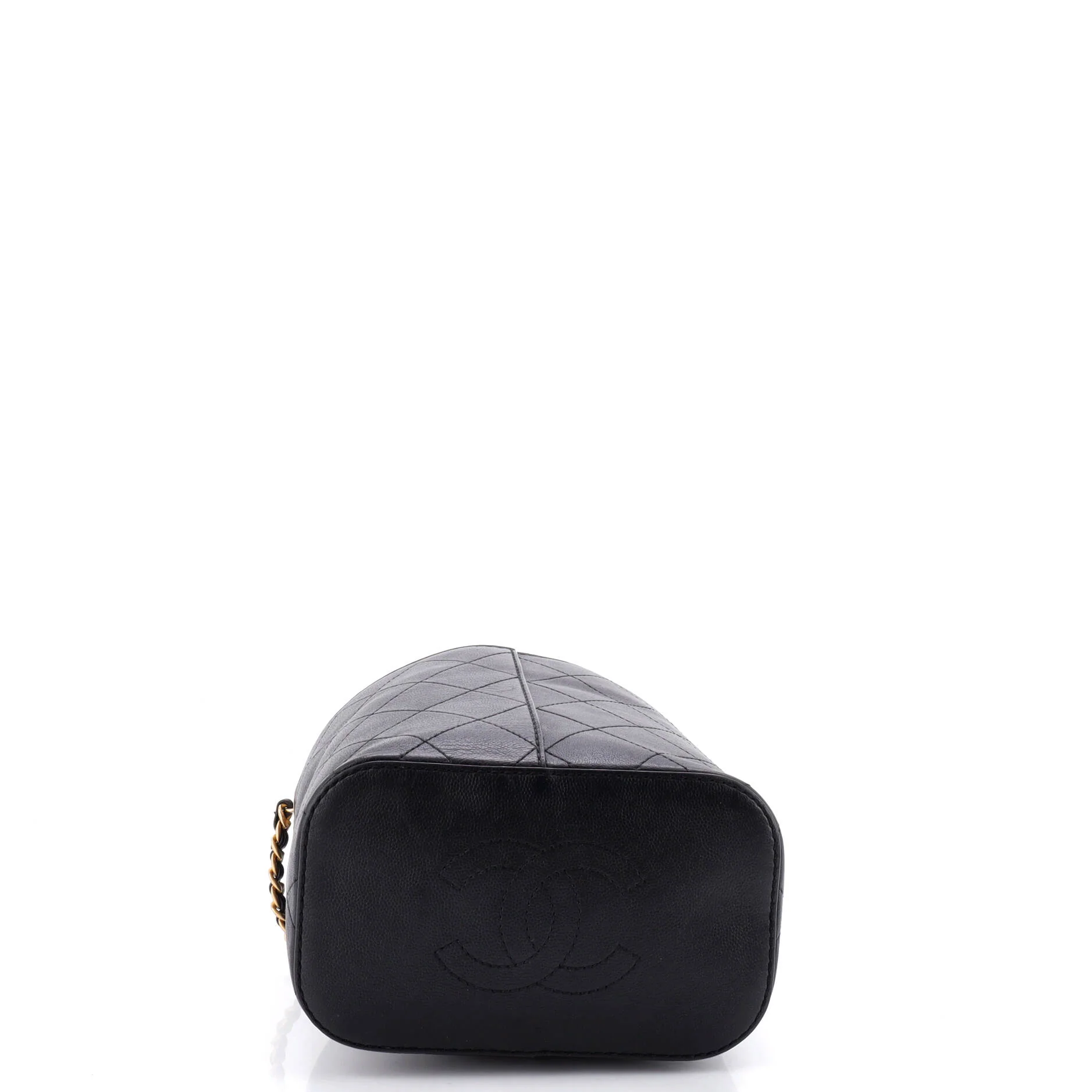 CC Drawstring Bucket Crossbody Bag Stitched Calfskin Medium - Image 5