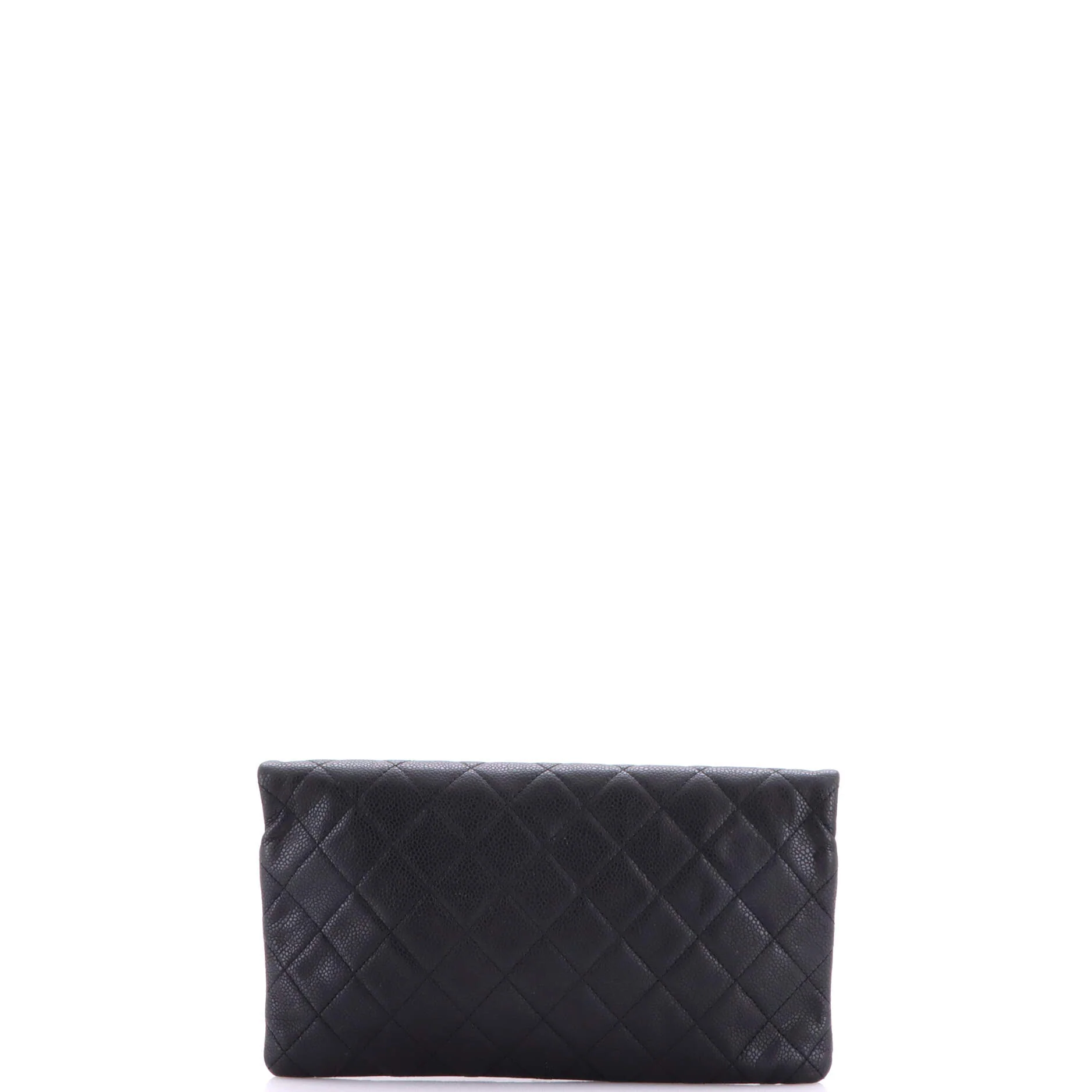 CC Foldover Clutch Quilted Caviar - Image 3