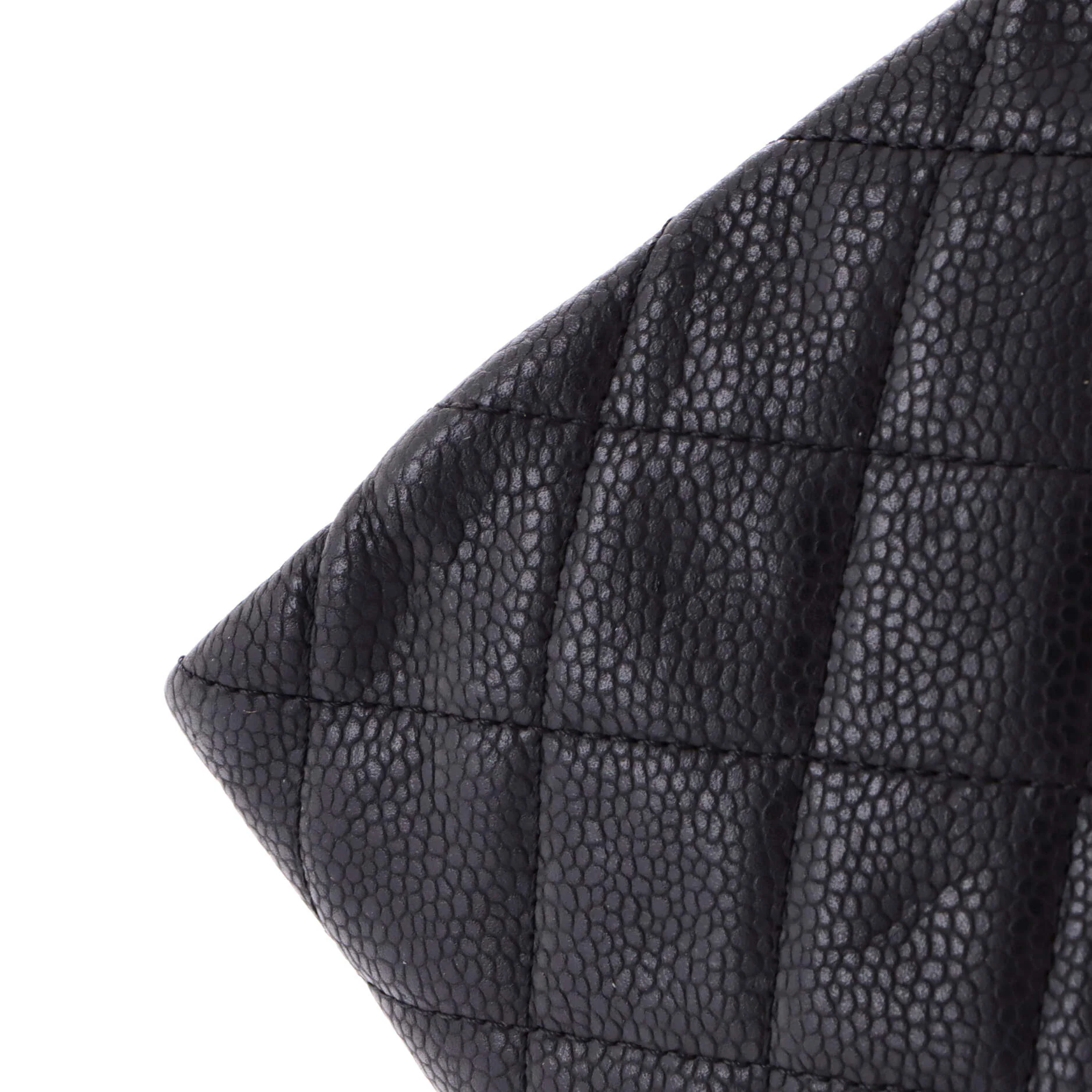 CC Foldover Clutch Quilted Caviar - Image 6