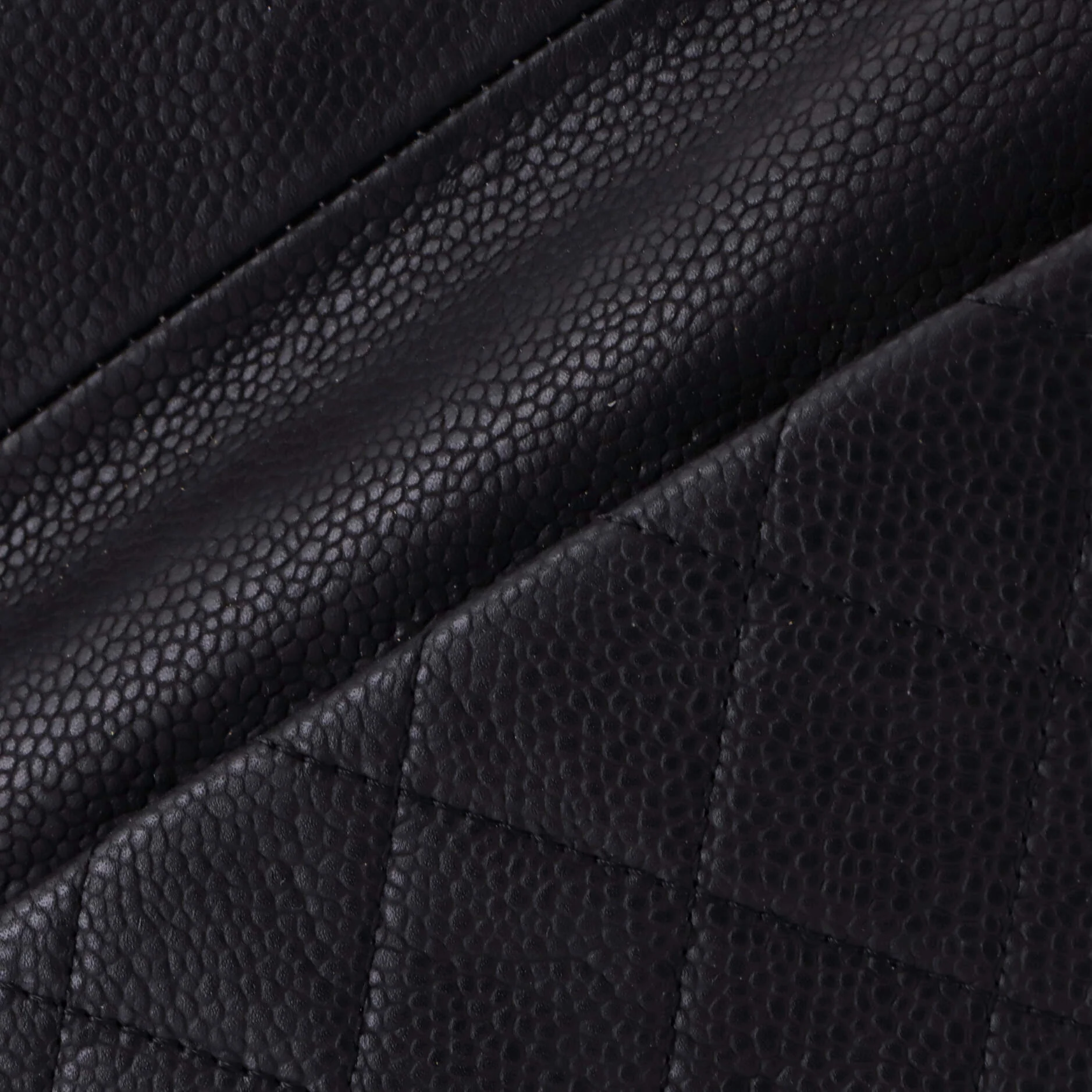 CC Foldover Clutch Quilted Caviar - Image 7