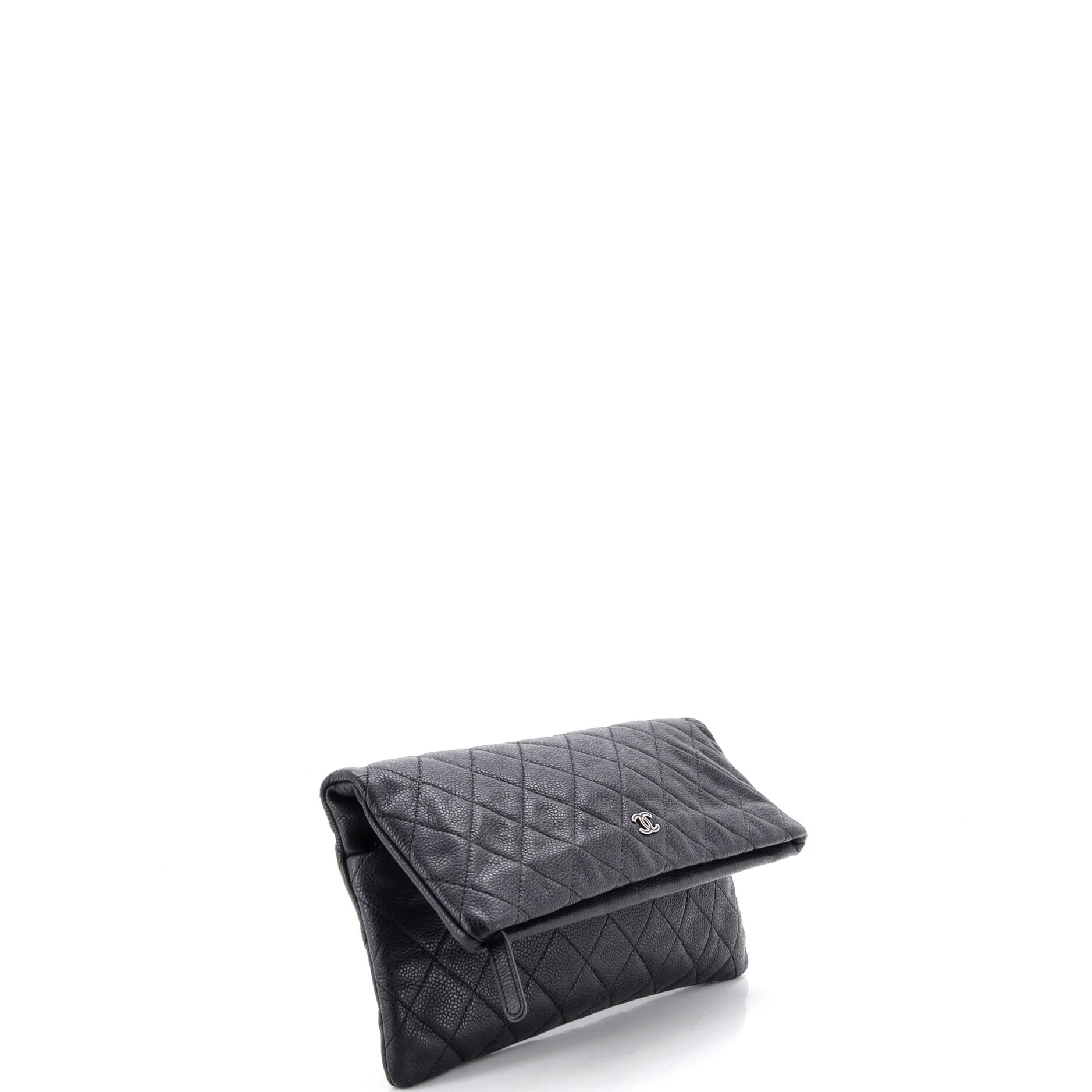 CC Foldover Clutch Quilted Caviar - Image 2