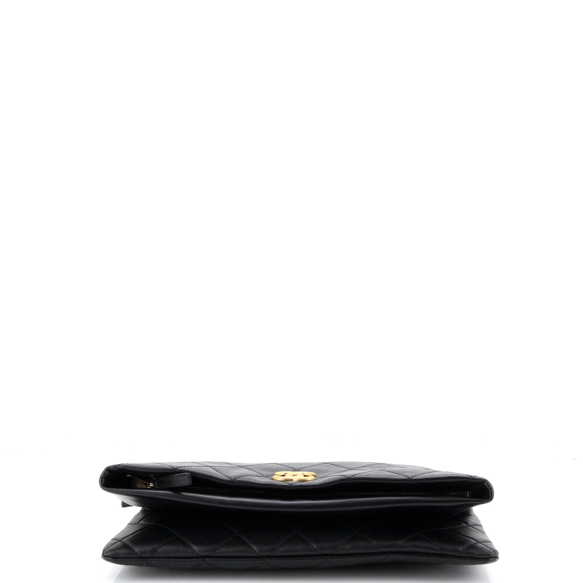 CC Foldover Clutch Quilted Lambskin Large - Image 4