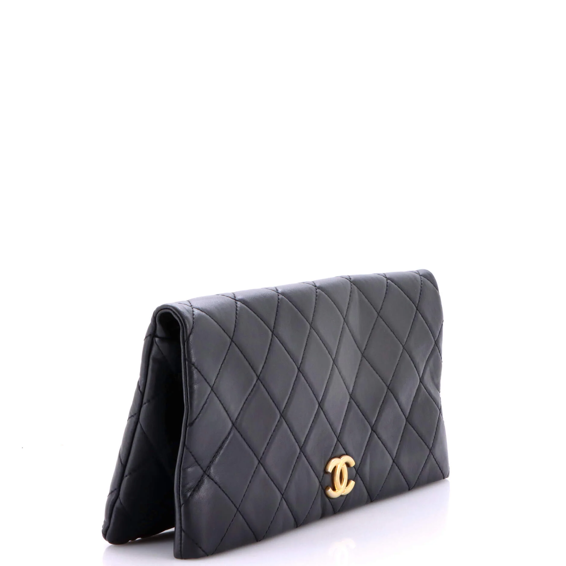 CC Foldover Clutch Quilted Lambskin Large - Image 2