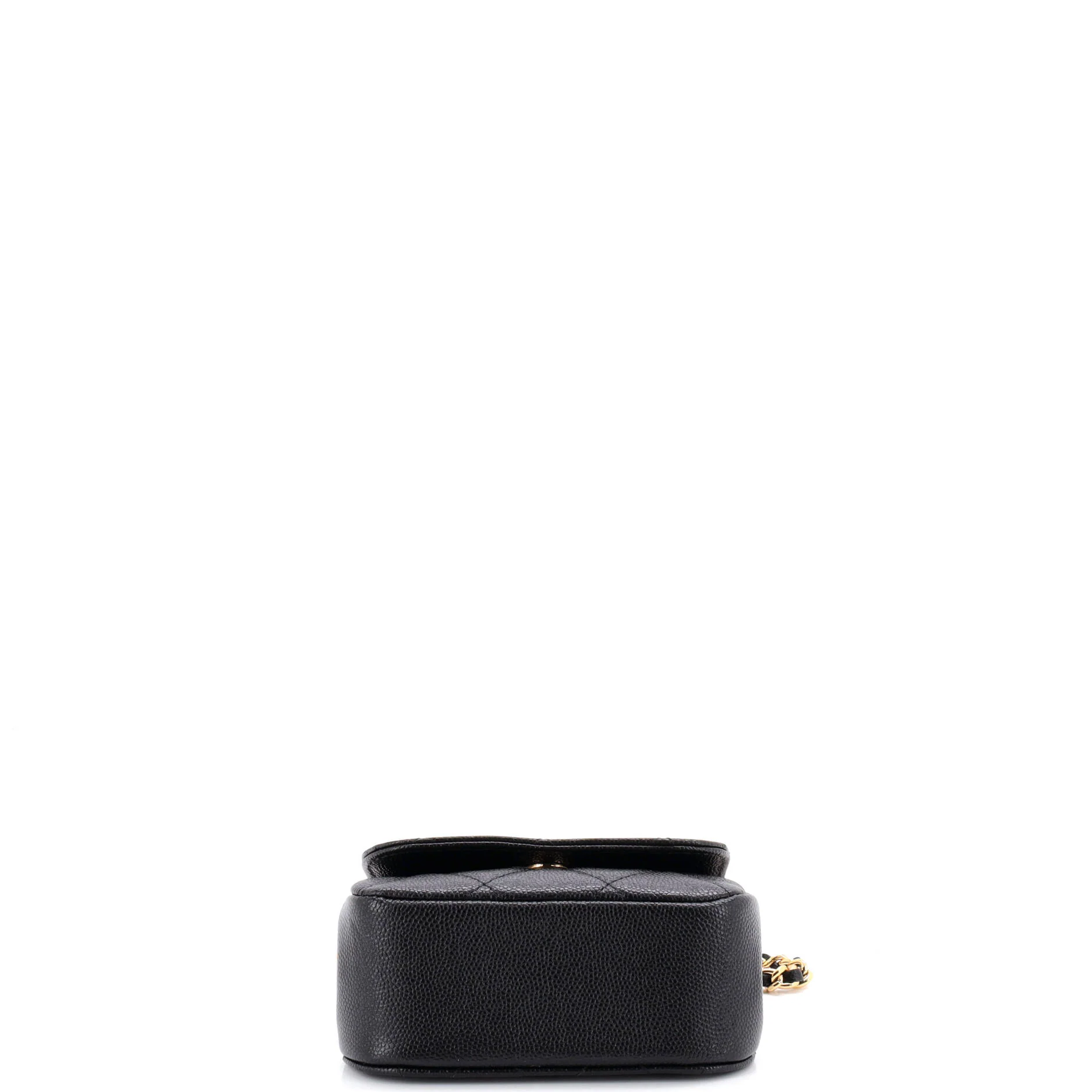 CC Frame Flap Clutch with Chain Quilted Caviar - Image 4