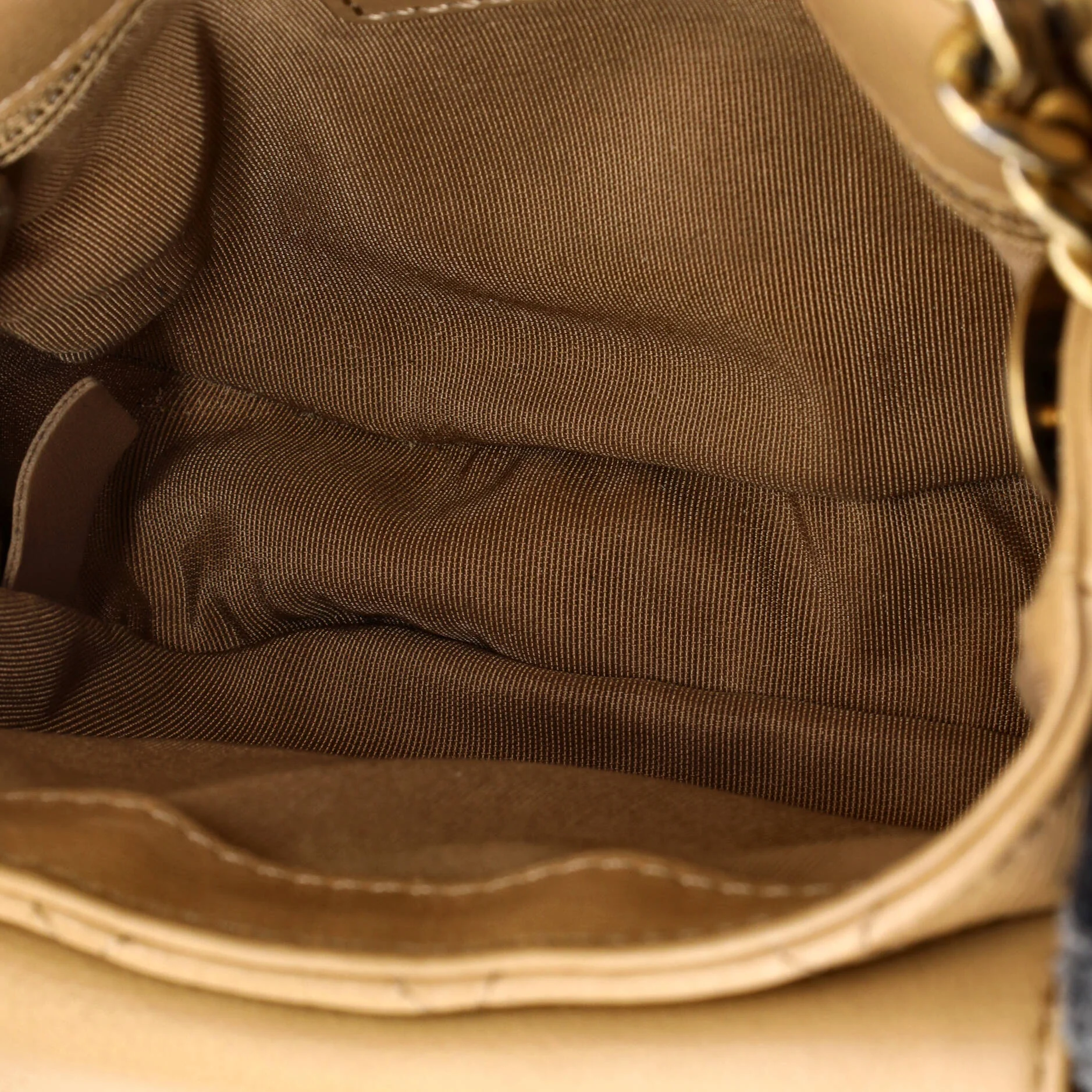 CC Full Flap Saddle Messenger Quilted Calfskin Mini - Image 9