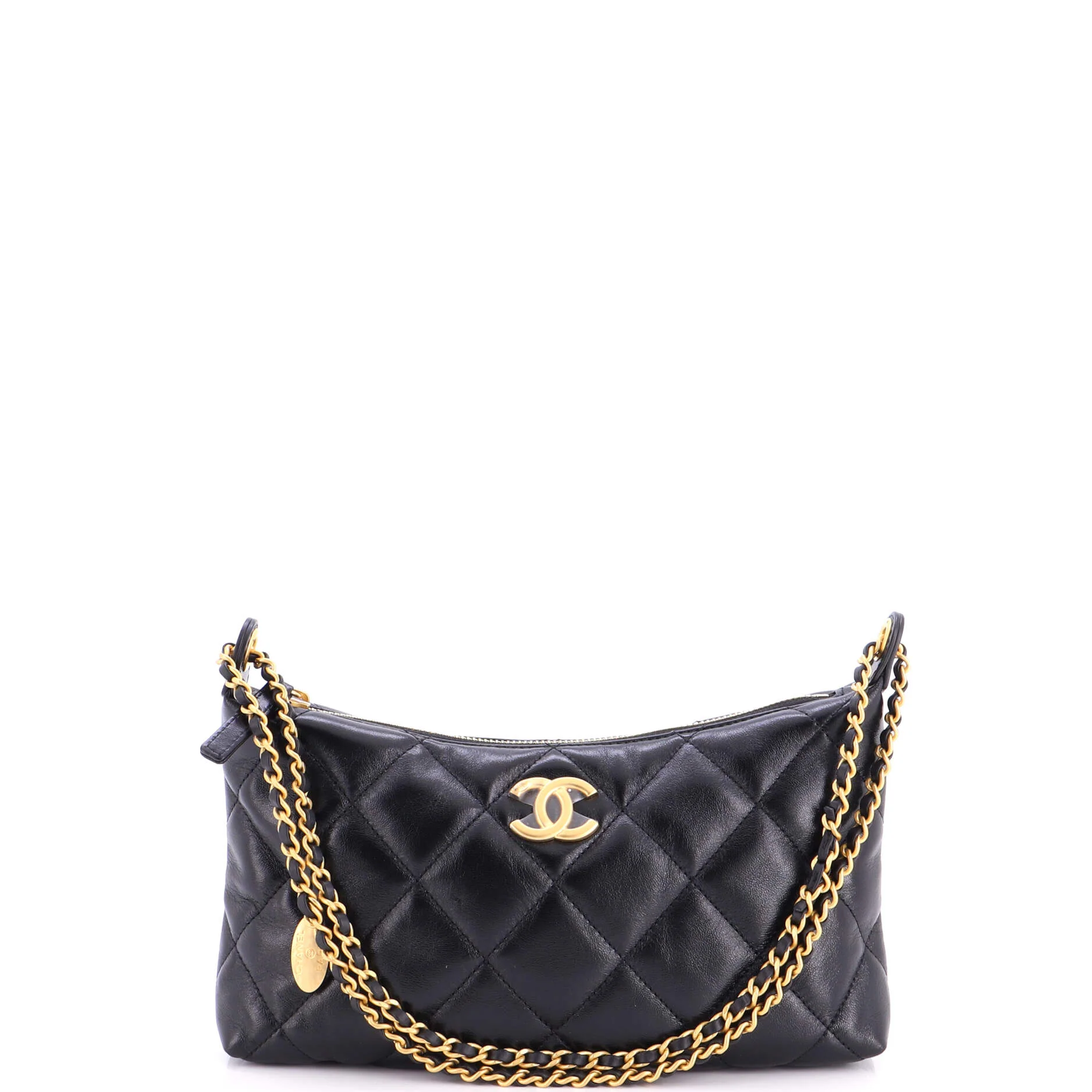 CC Medallion Hobo Quilted Lambskin Small