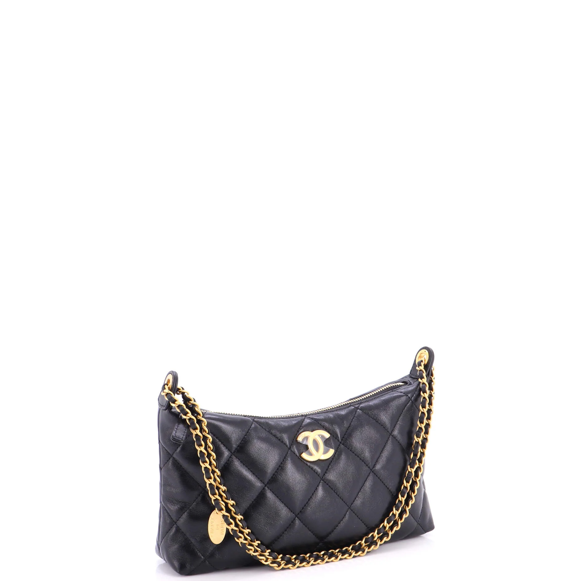 CC Medallion Hobo Quilted Lambskin Small - Image 2