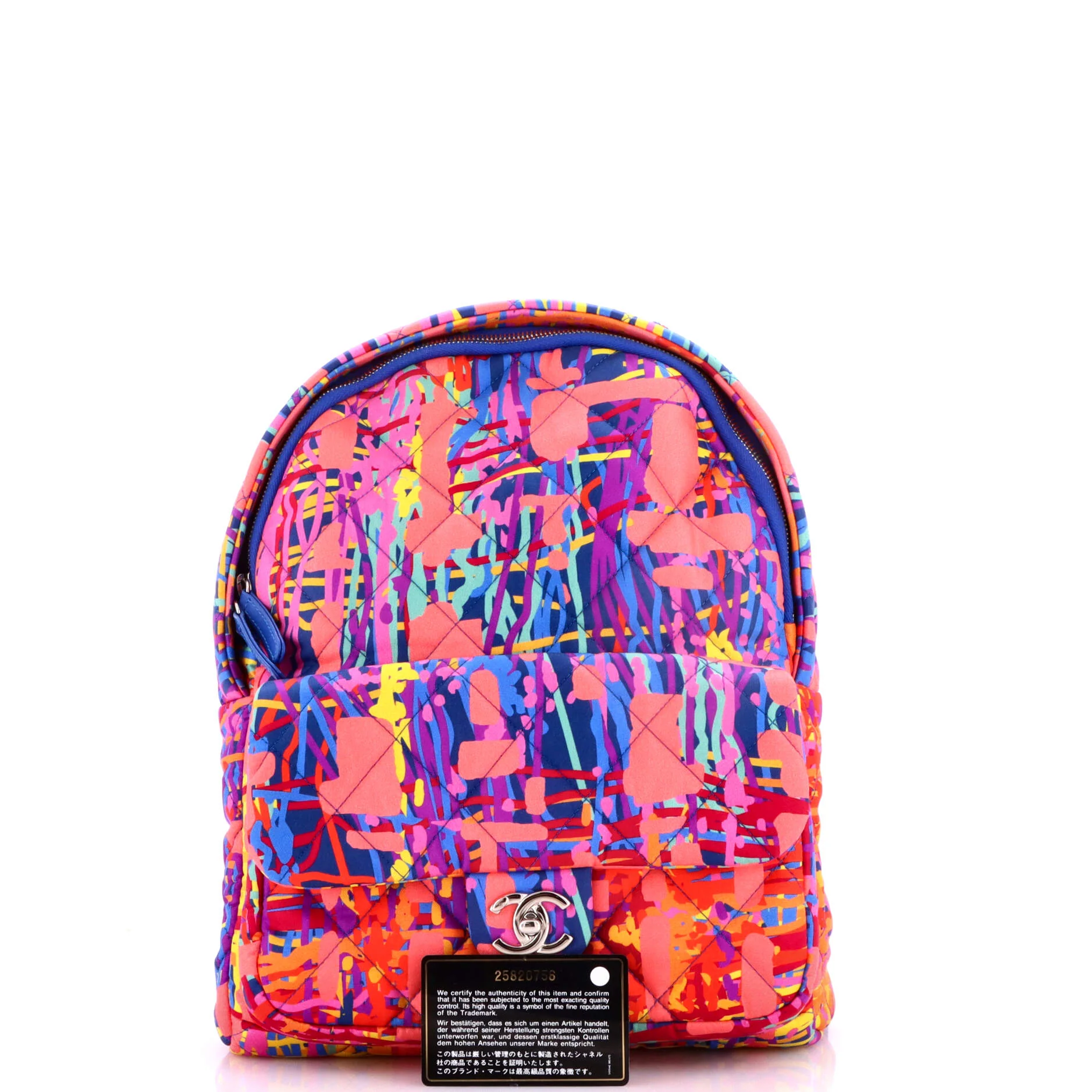 CC Pocket Backpack Quilted Printed Foulard Medium - Image 2