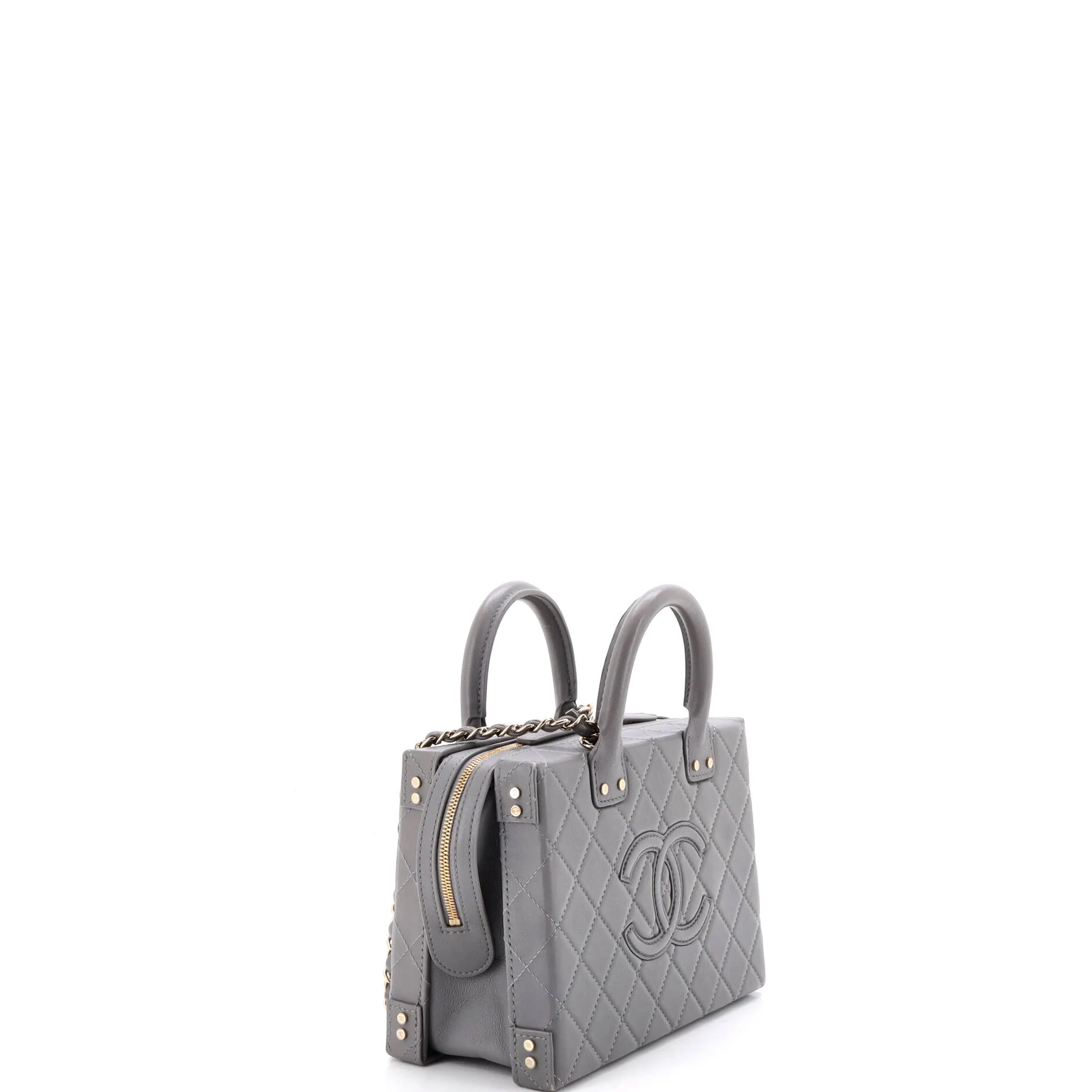 CC Square Convertible Vanity Case Quilted Calfskin Medium - Image 2