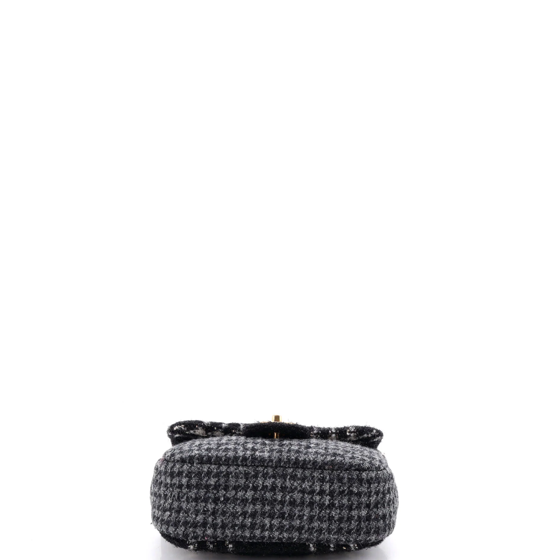 CC Square Zip Flap Bag Quilted Tweed Mini - Image 4