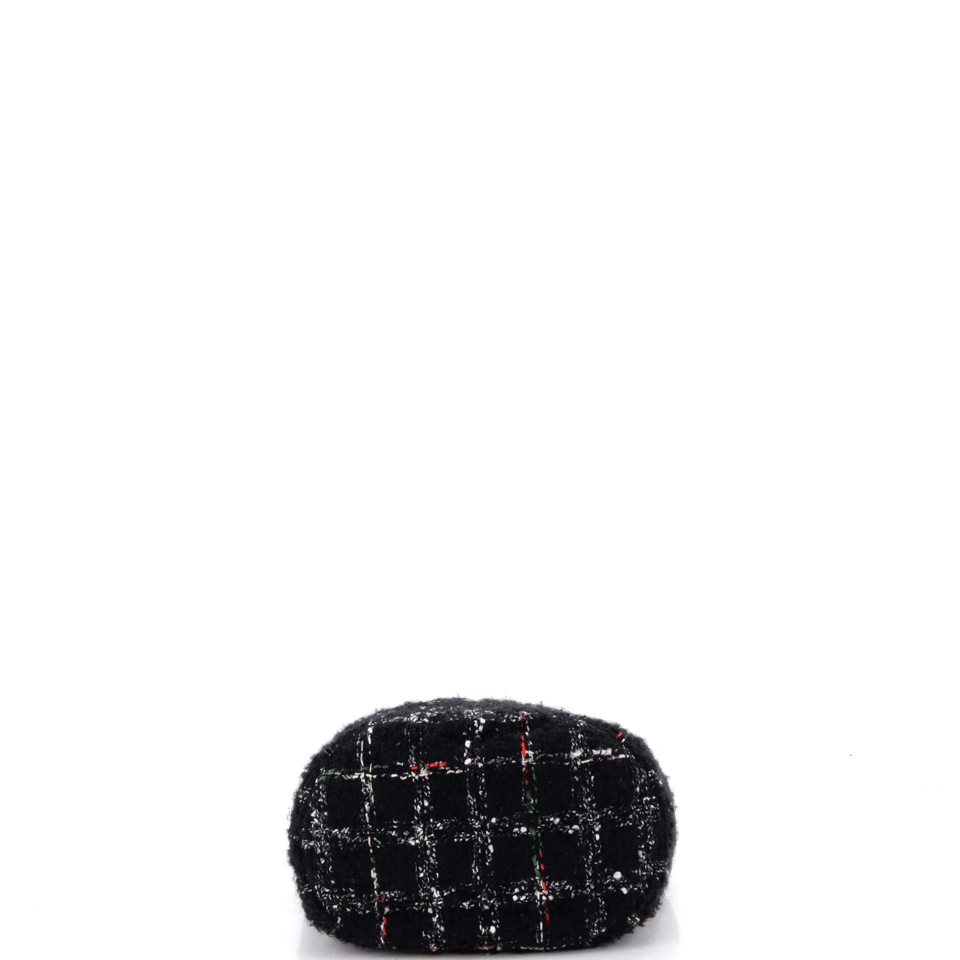 CC Turnlock Chain Bucket Tote Quilted Tweed Small - Image 4