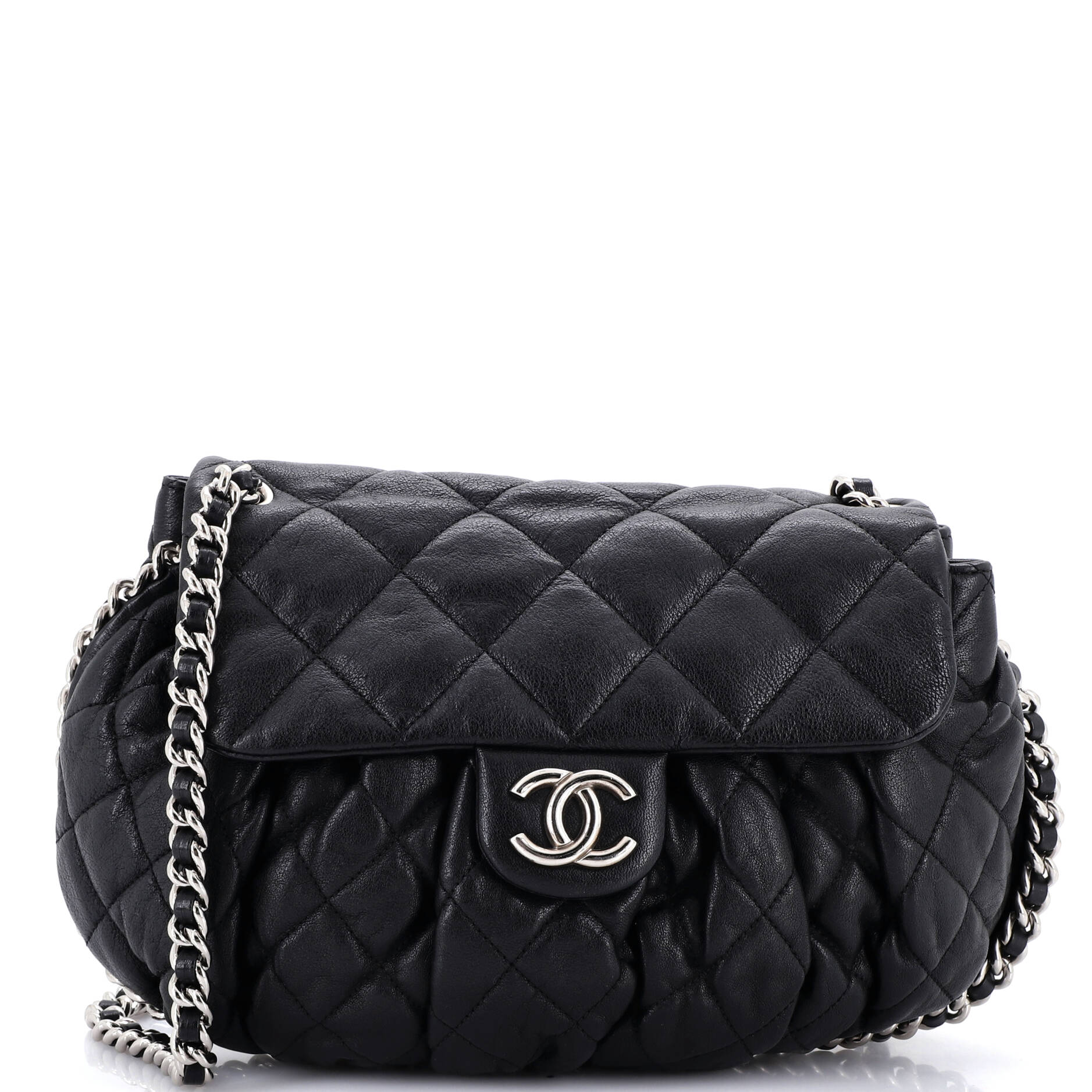 Chain Around Flap Bag Quilted Leather Medium