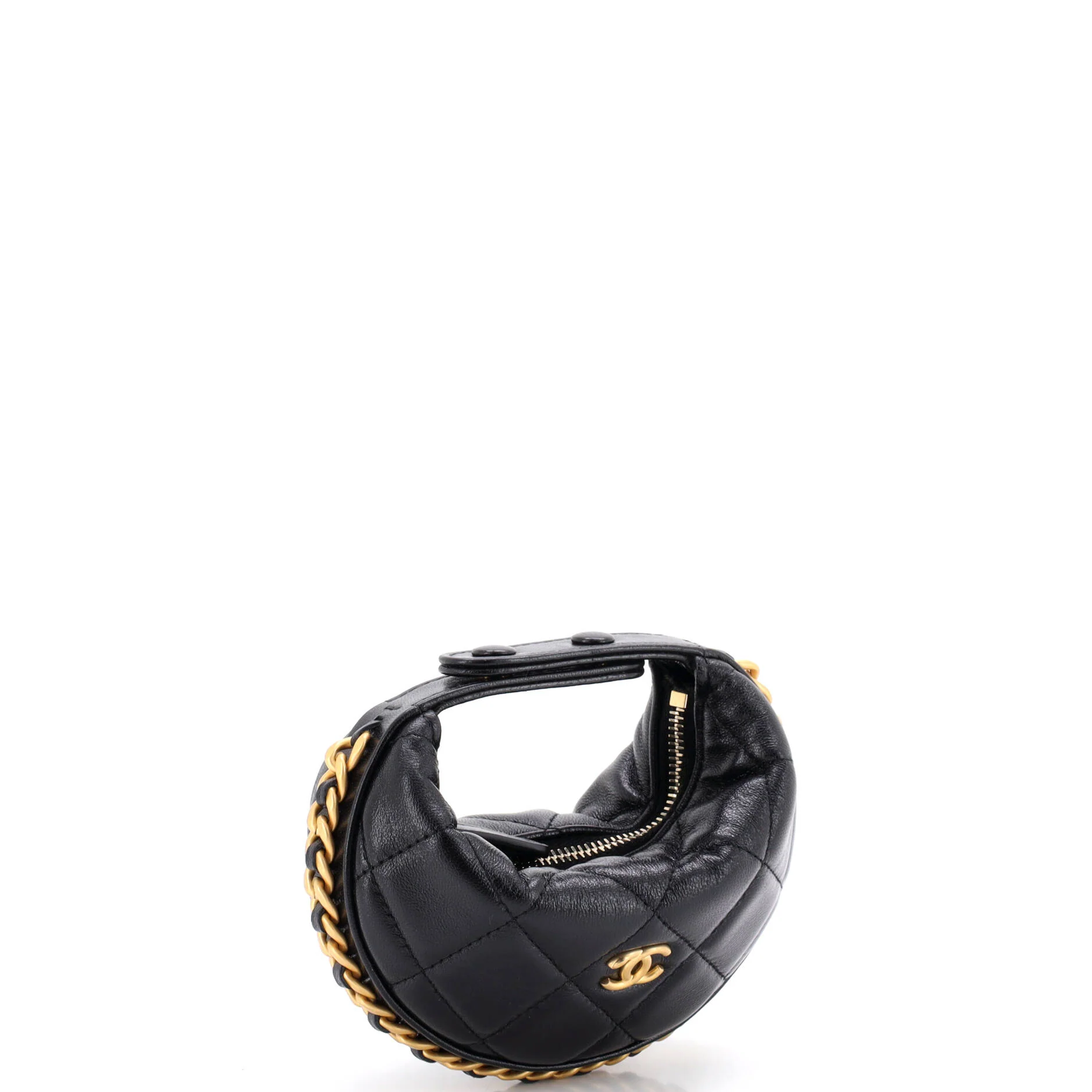 Chain Around Hobo Pouch Quilted Lambskin Extra Mini - Image 2