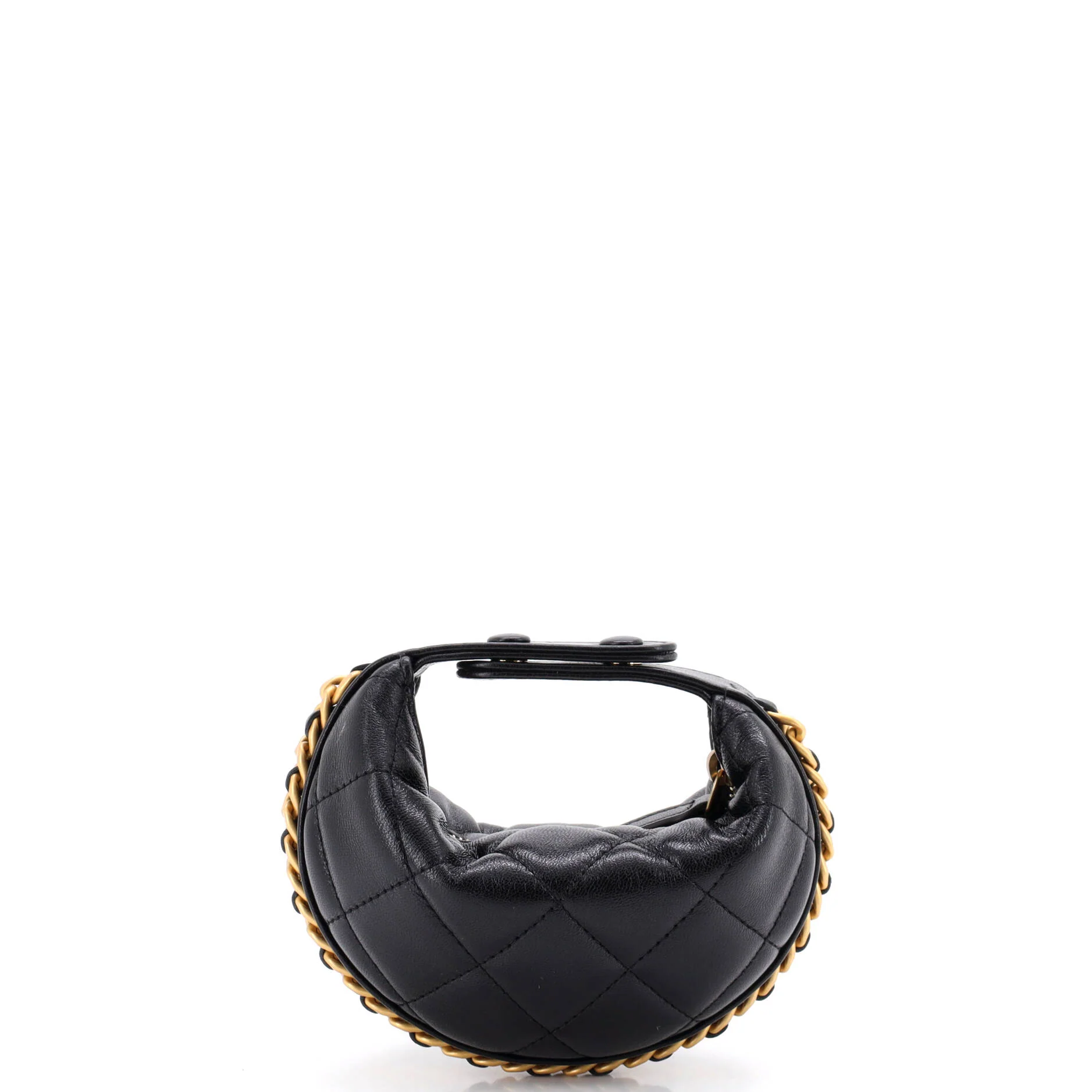 Chain Around Hobo Pouch Quilted Lambskin Extra Mini - Image 3