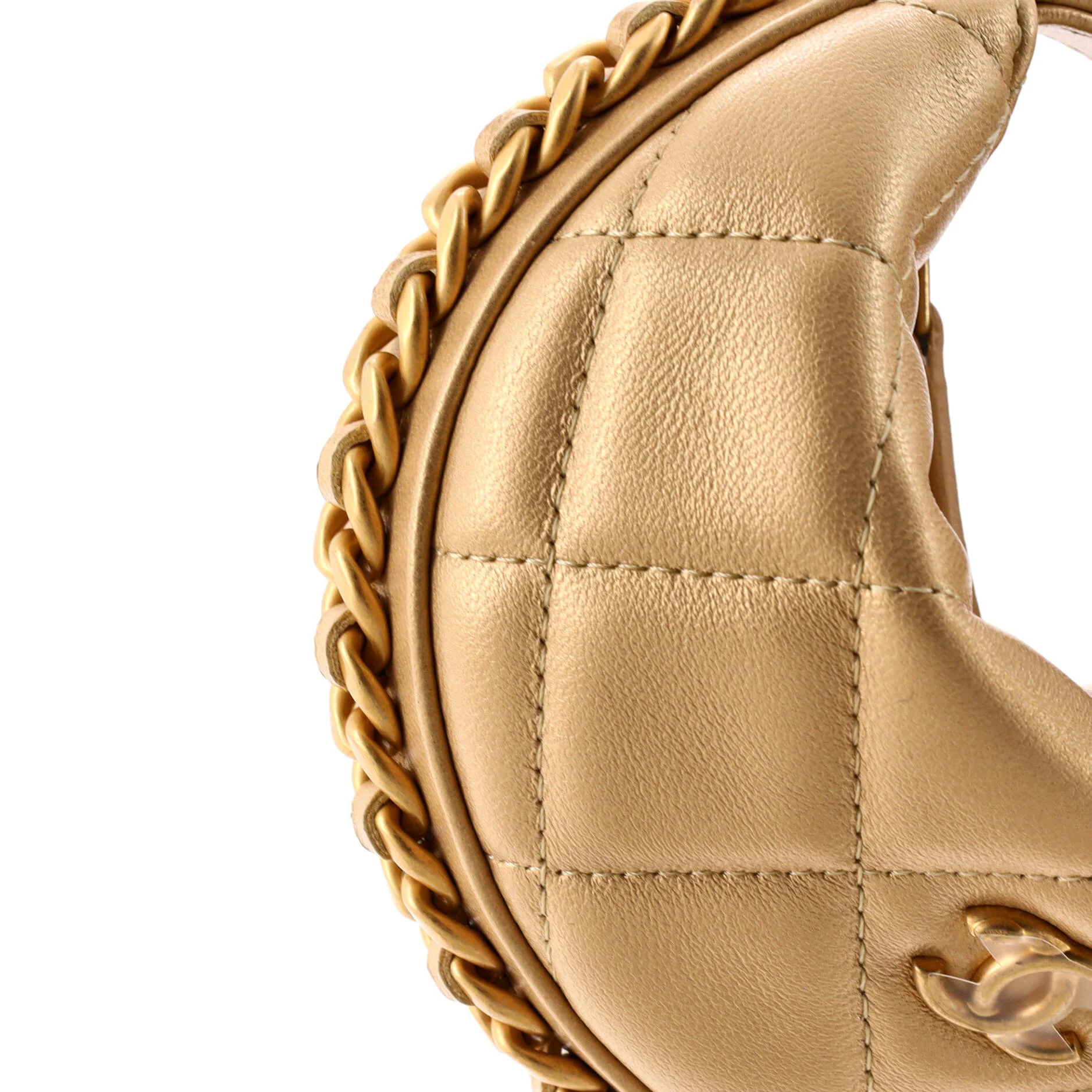 Chain Around Hobo Pouch Quilted Lambskin Extra Mini - Image 6