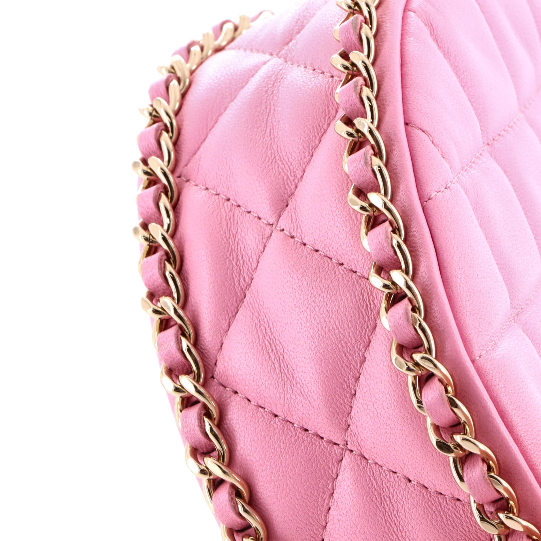 Chain Around Hook Hobo Quilted Lambskin Mini - Image 6
