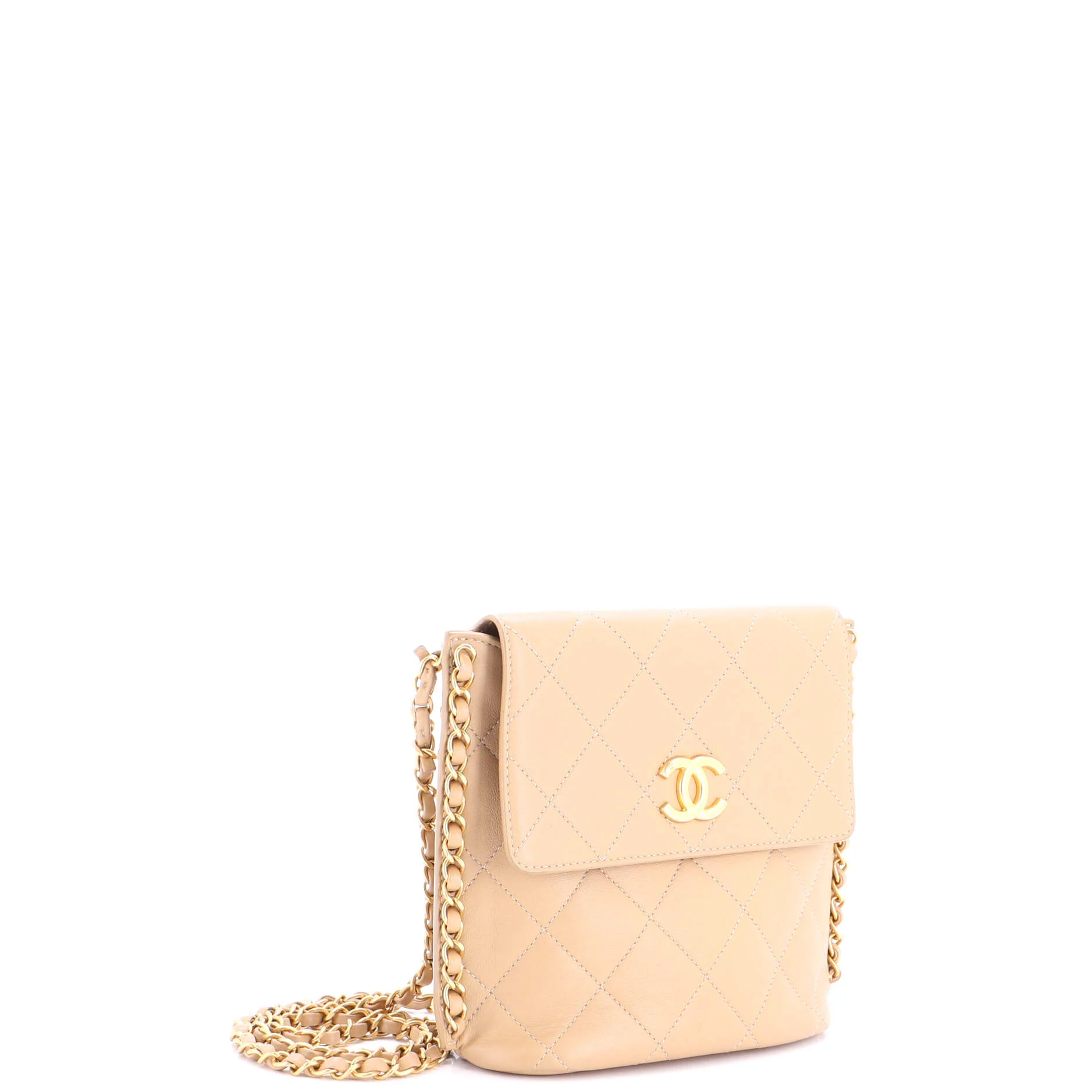 Chain Flap Hobo Quilted Calfskin Small - Image 2