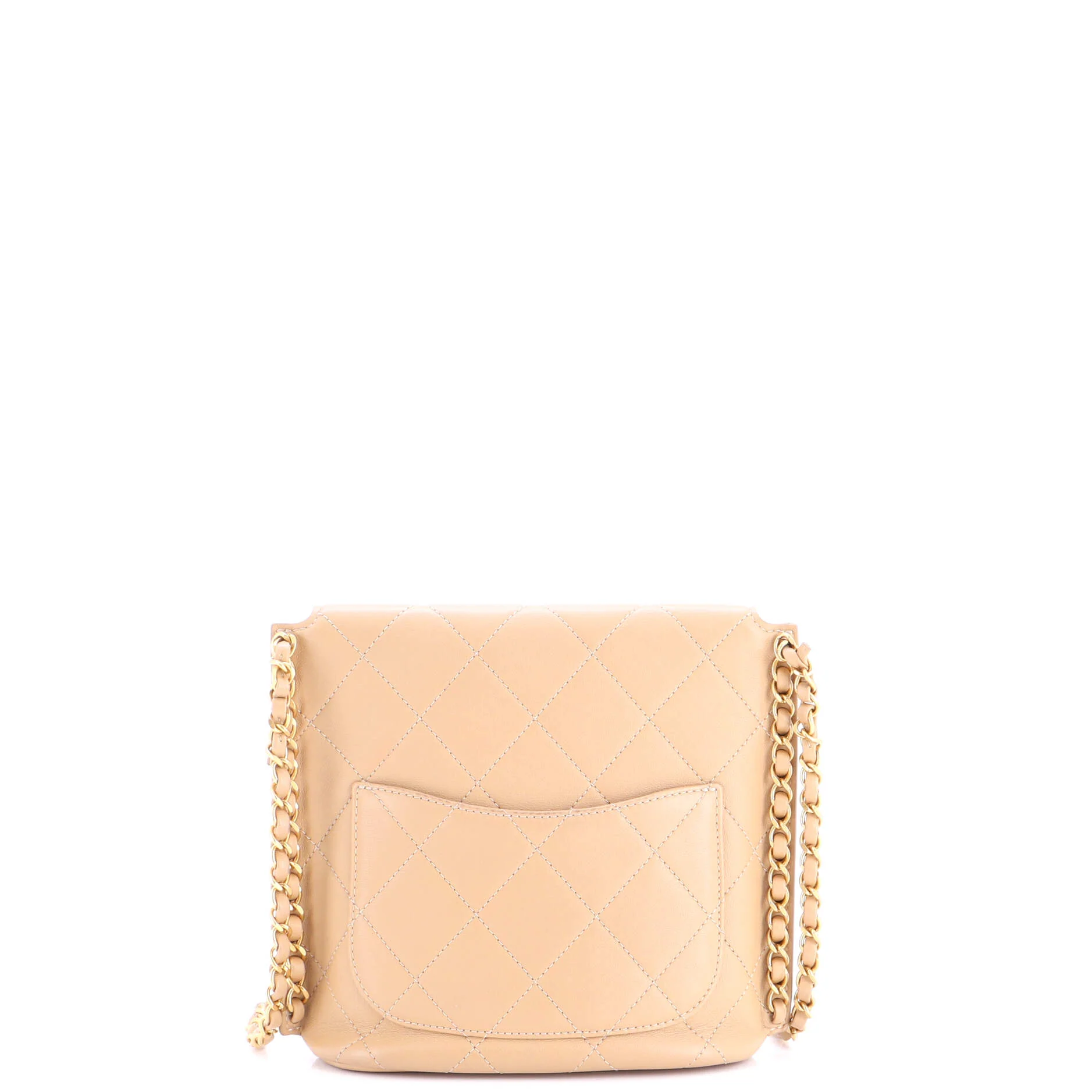 Chain Flap Hobo Quilted Calfskin Small - Image 3