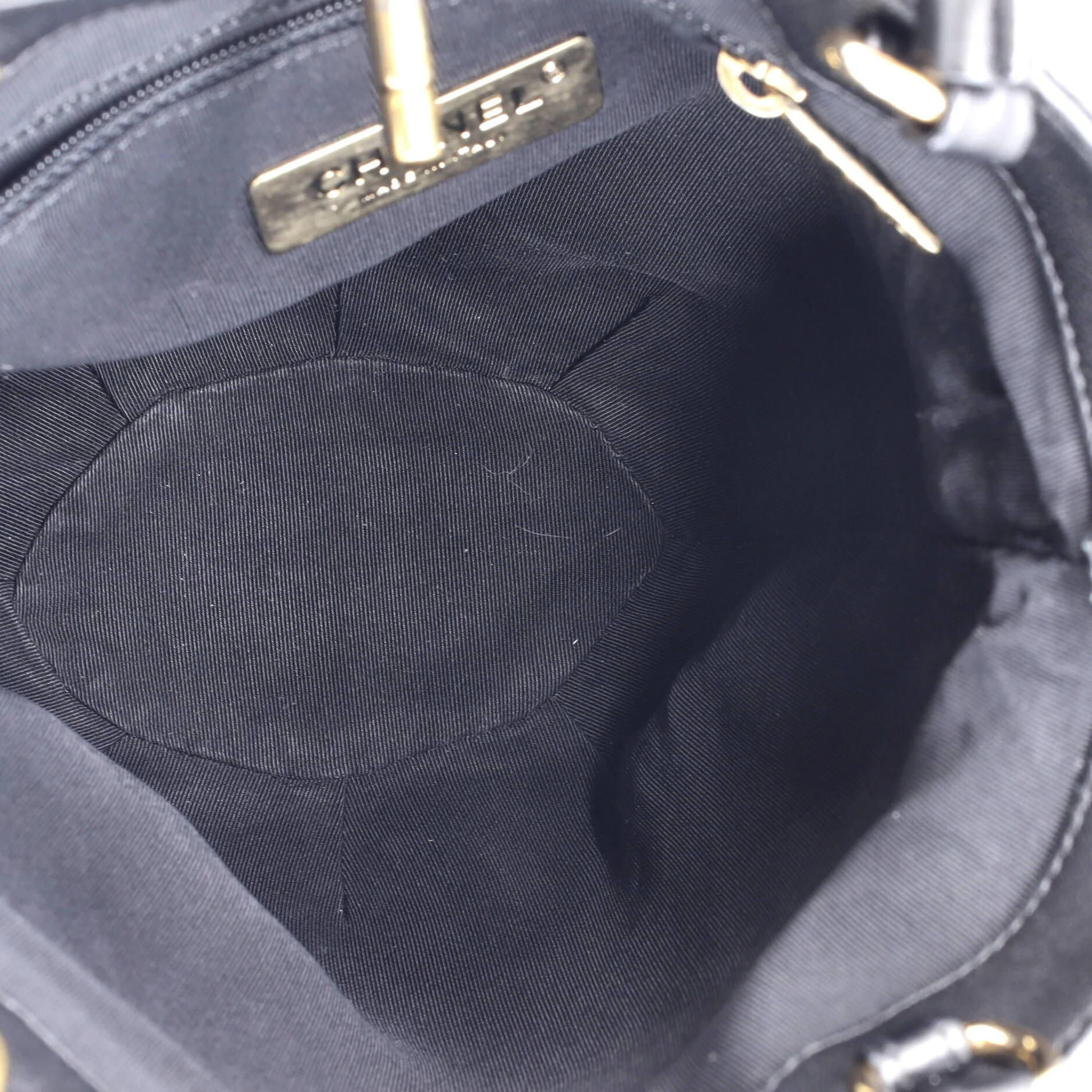 Chain Handle Bucket Bag Quilted Calfskin - Image 5