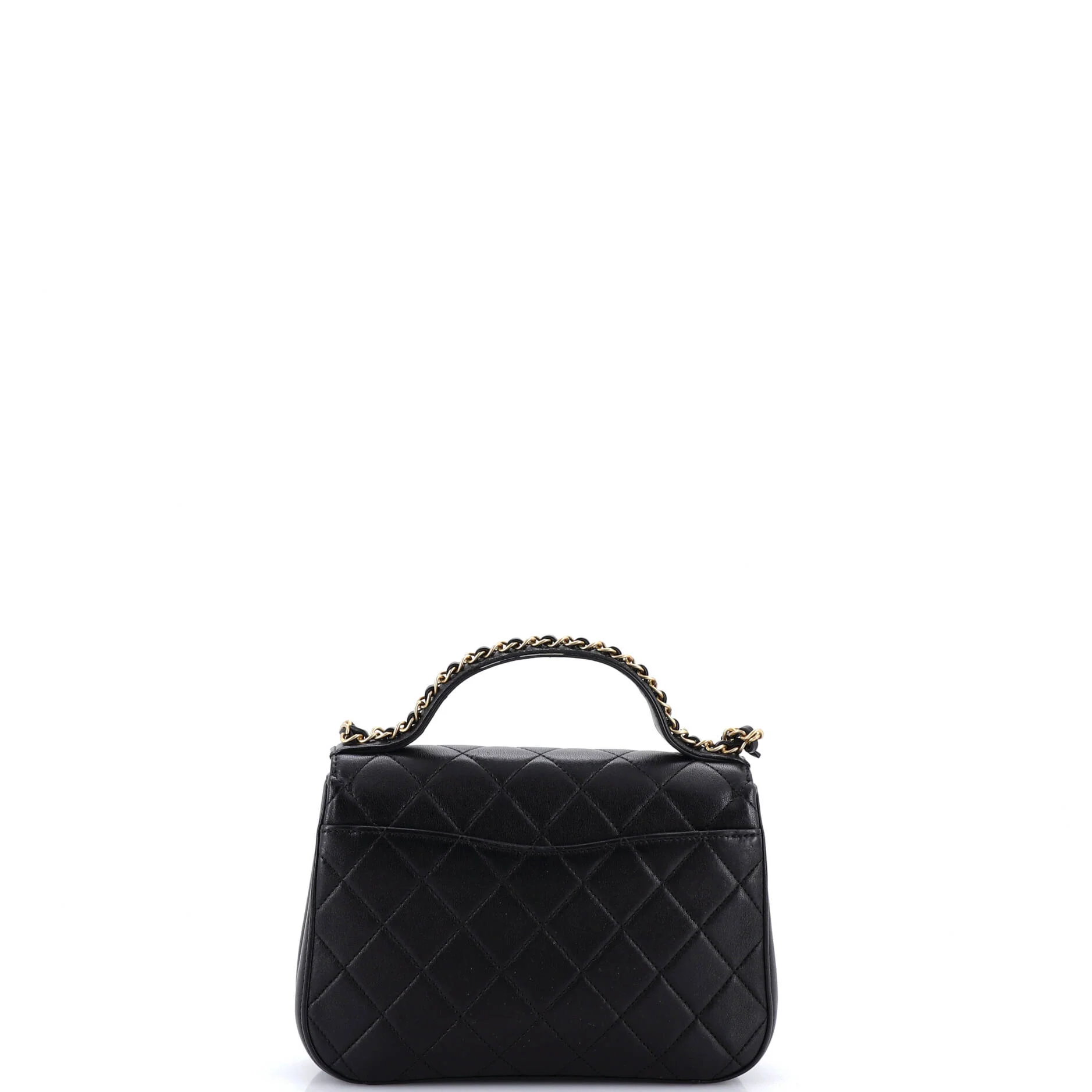 Chain Infinity Top Handle Bag Quilted Calfskin Mini - Image 4