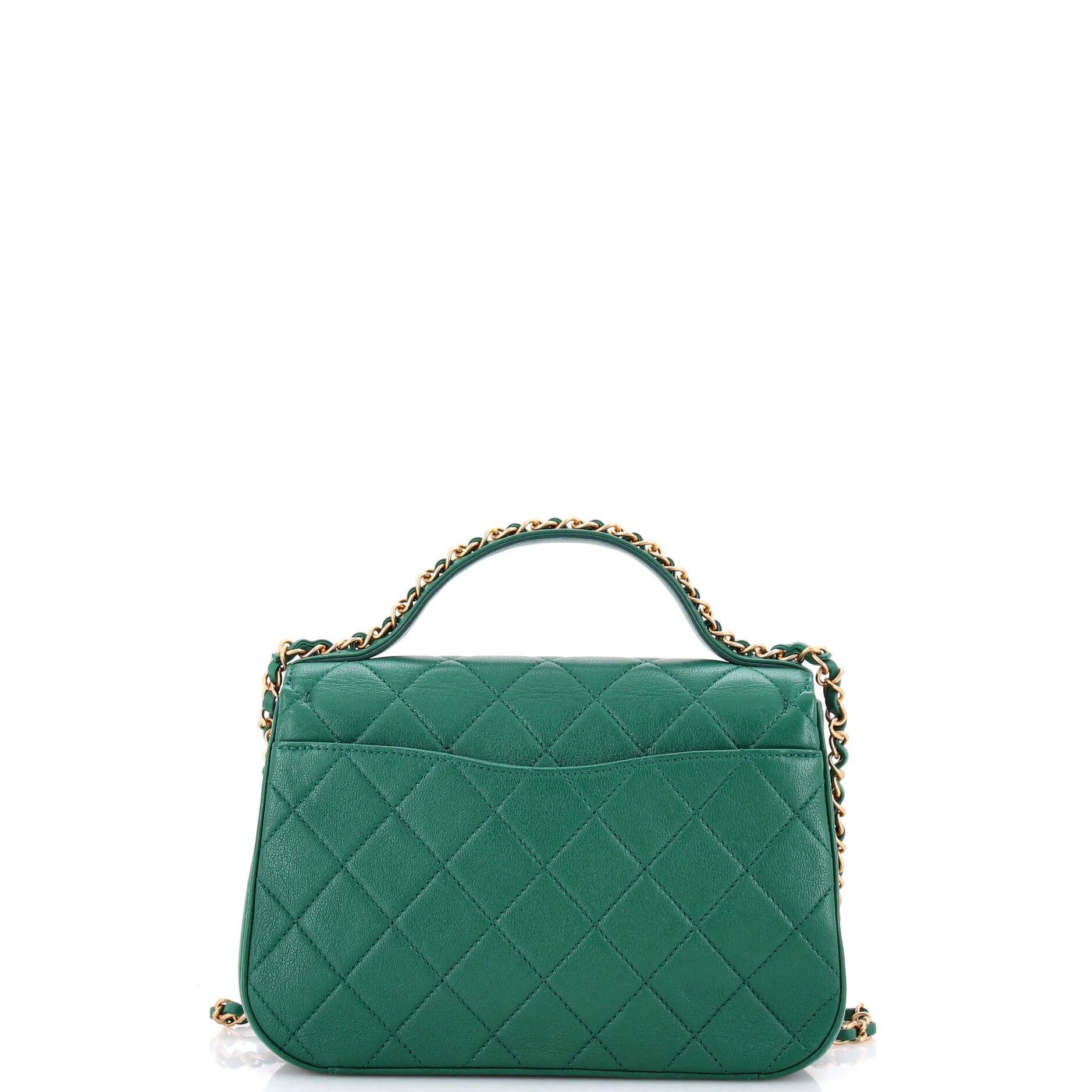 Chain Infinity Top Handle Bag Quilted Lambskin Small - Image 3