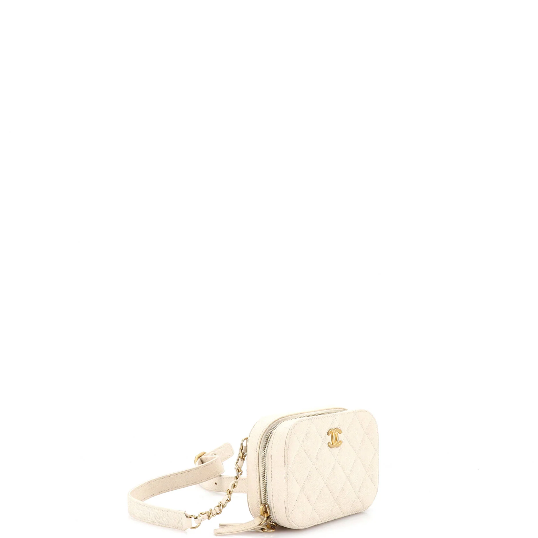 Chain Melody Camera Bag Quilted Caviar Small - Image 3
