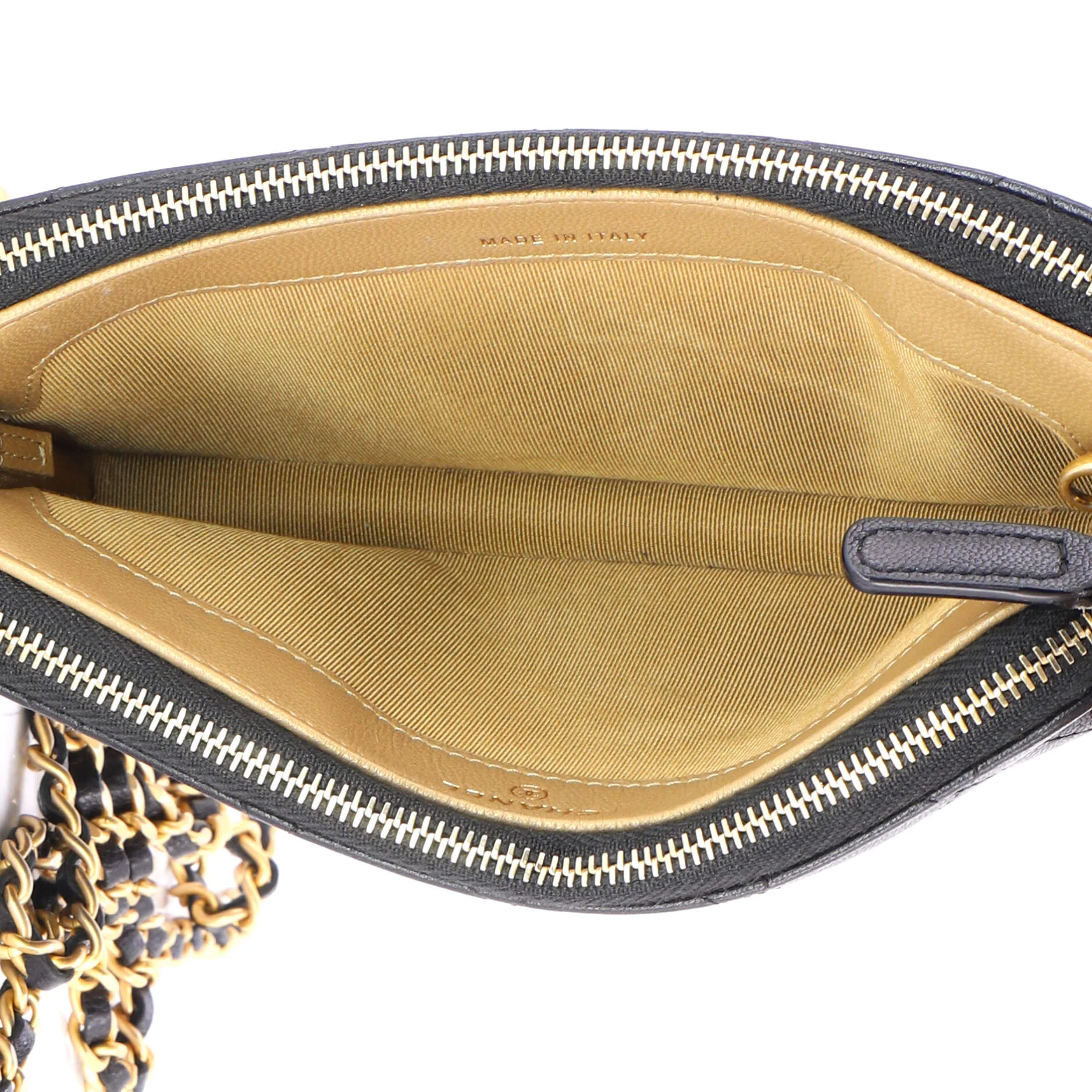 Chic Pearls Double Zip Clutch with Chain Quilted Lambskin - Image 6