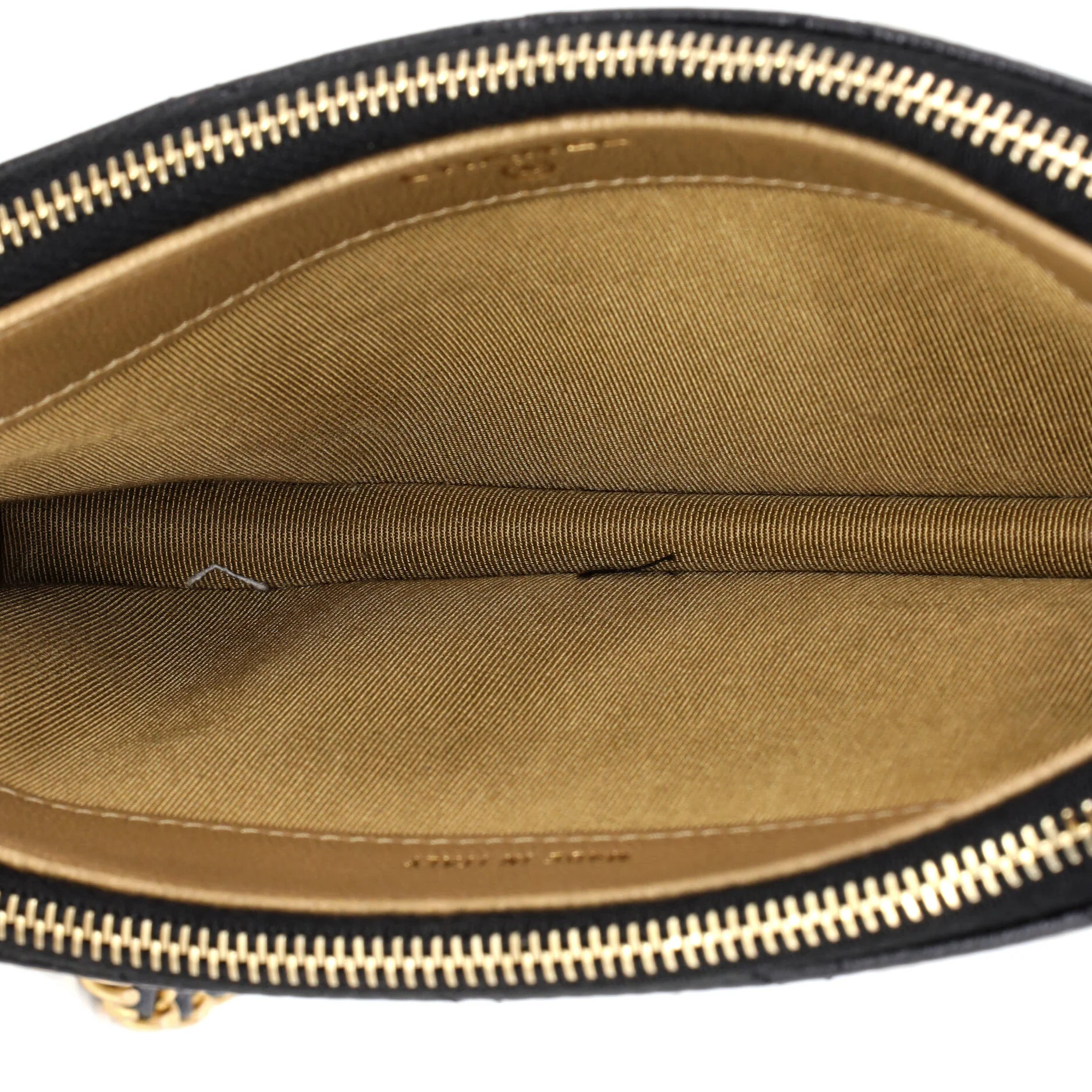 Chic Pearls Double Zip Clutch with Chain Quilted Lambskin - Image 5