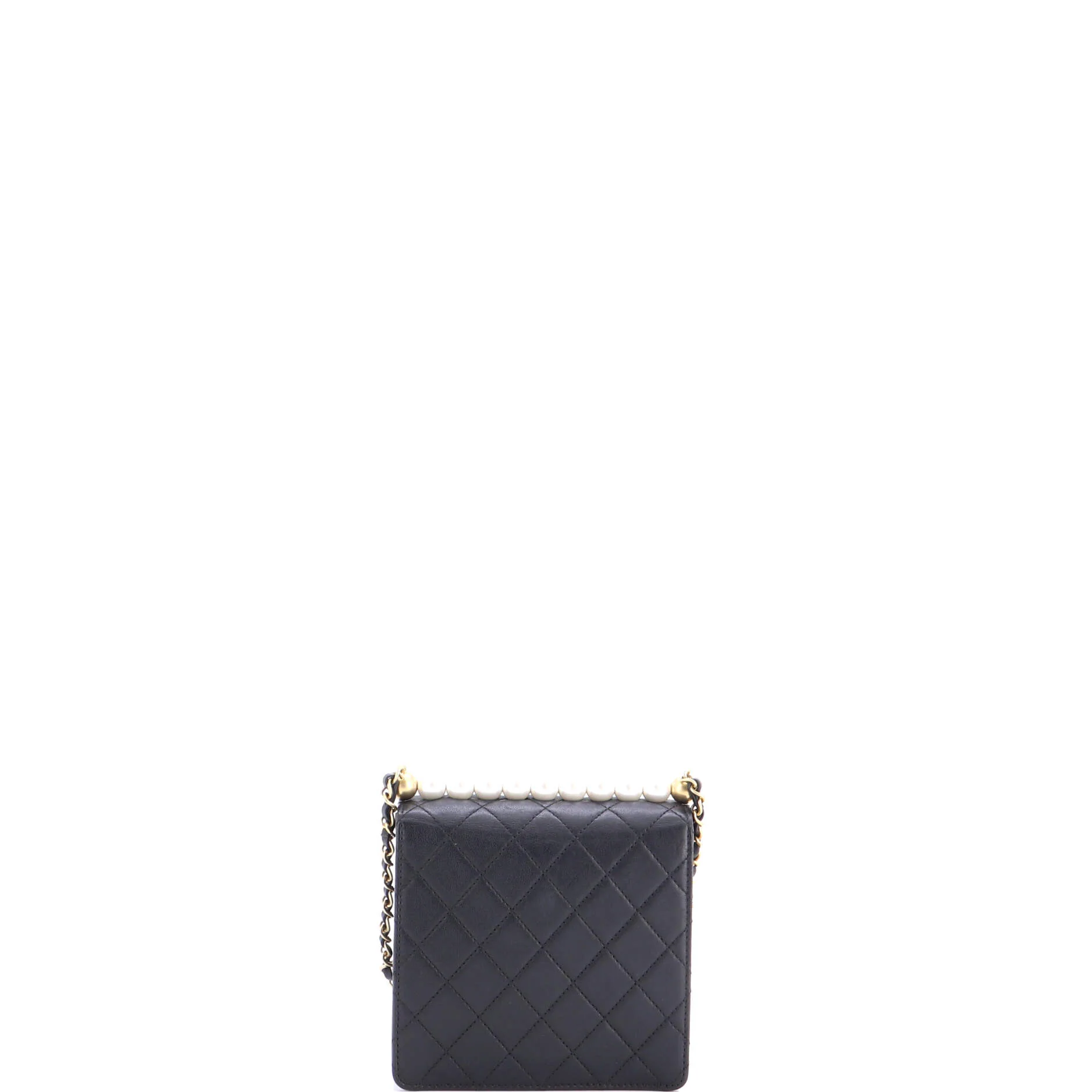Chic Pearls Flap Bag Quilted Goatskin Mini - Image 3